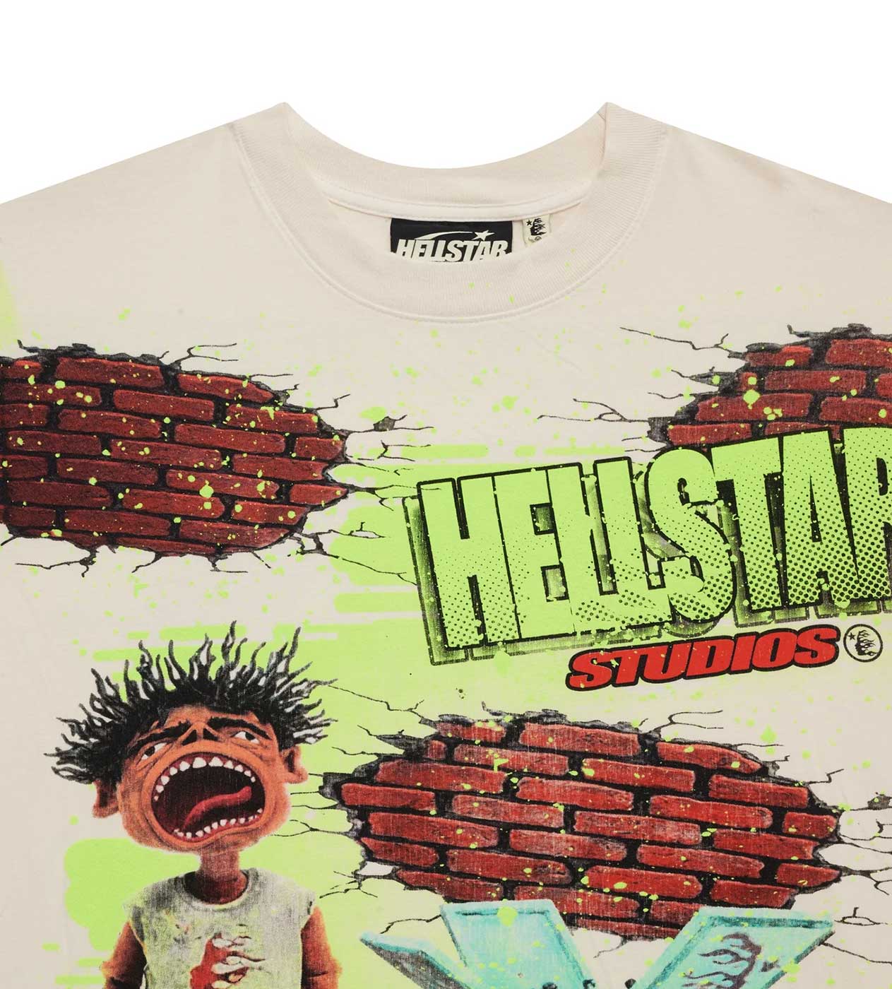 Hellstar Studios Brick Wall Tee Cream - Image 3