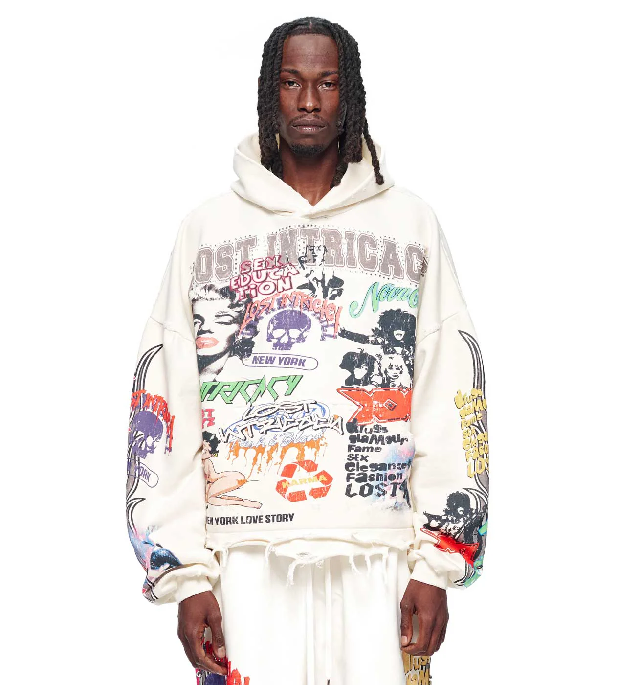 Lost Intricacy University Hoodie Cream - Image 3