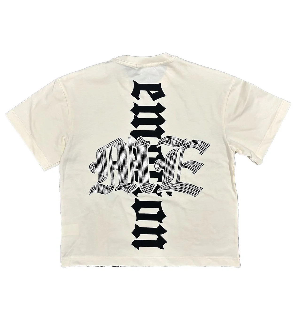 Mixed Emotion Beach Rhinestone Tee Cream - Image 2