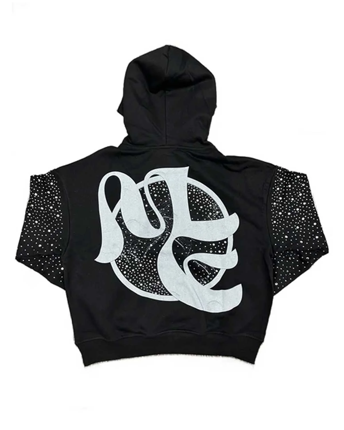 Mixed Emotions Archer Rhinestone Hoodie Black - Image 2
