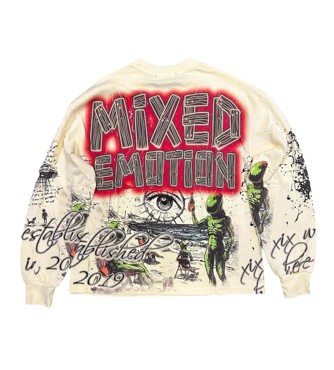 Mixed Emotions Art Club L/S Tee Cream - Image 2