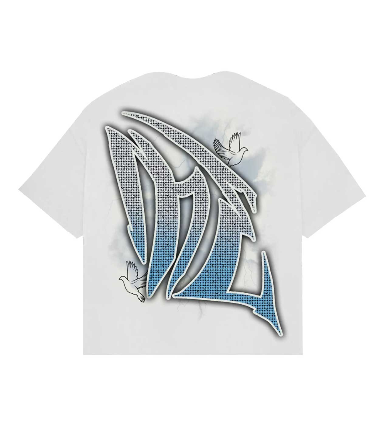 Mixed Emotions Dove Rhinestone Tee White - Image 2