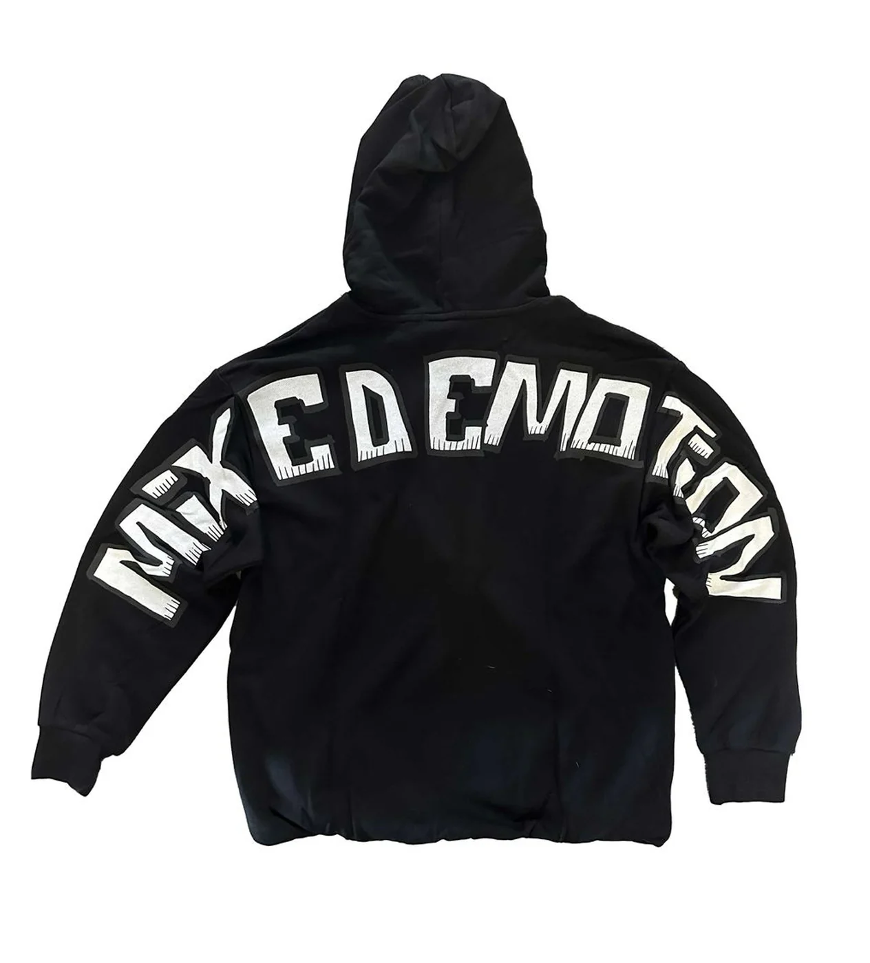 Mixed Emotions Monster Cropped Hoodie Black - Image 2