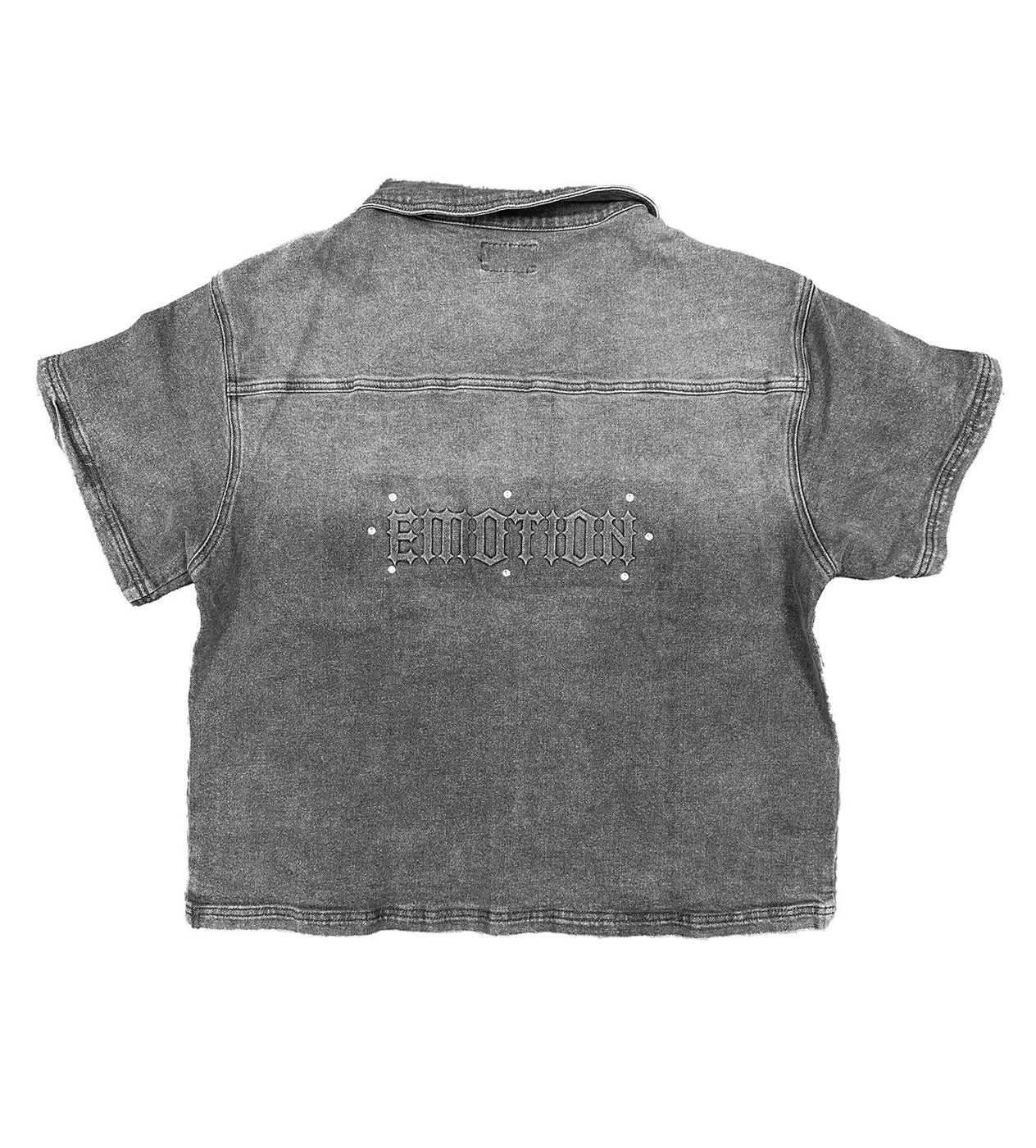 Mixed Emotions Paisley Denim Shirt Black - Image 2