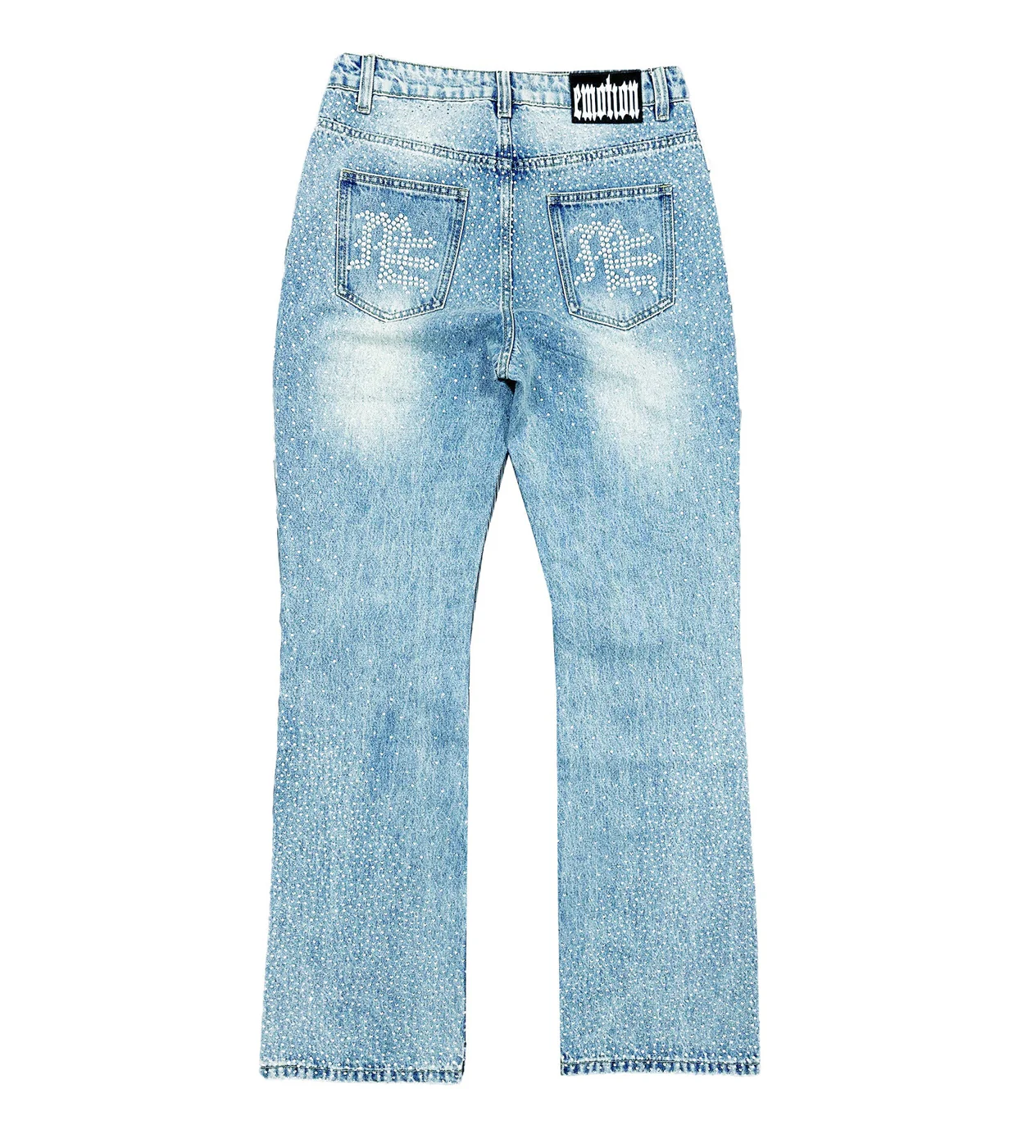 Mixed Emotions ME Rhinestone Denim Blue Wash - Image 2