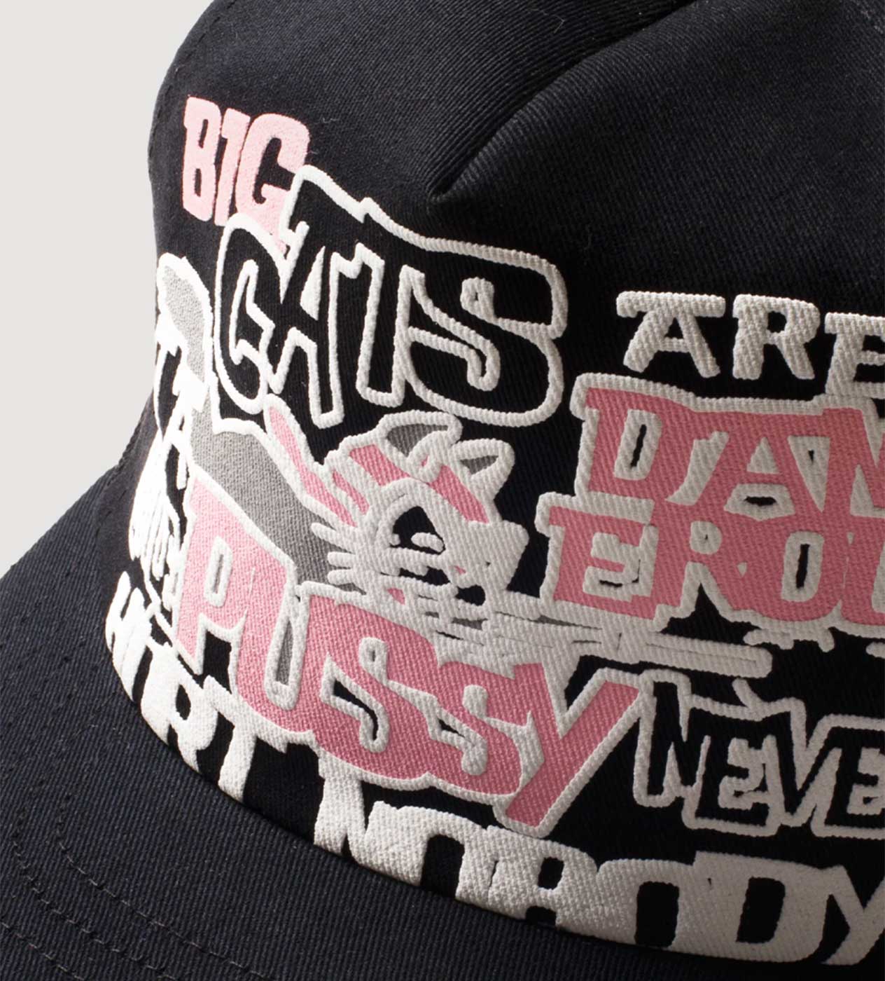 Pieces Big Cat Trucker Hat Black - Image 3