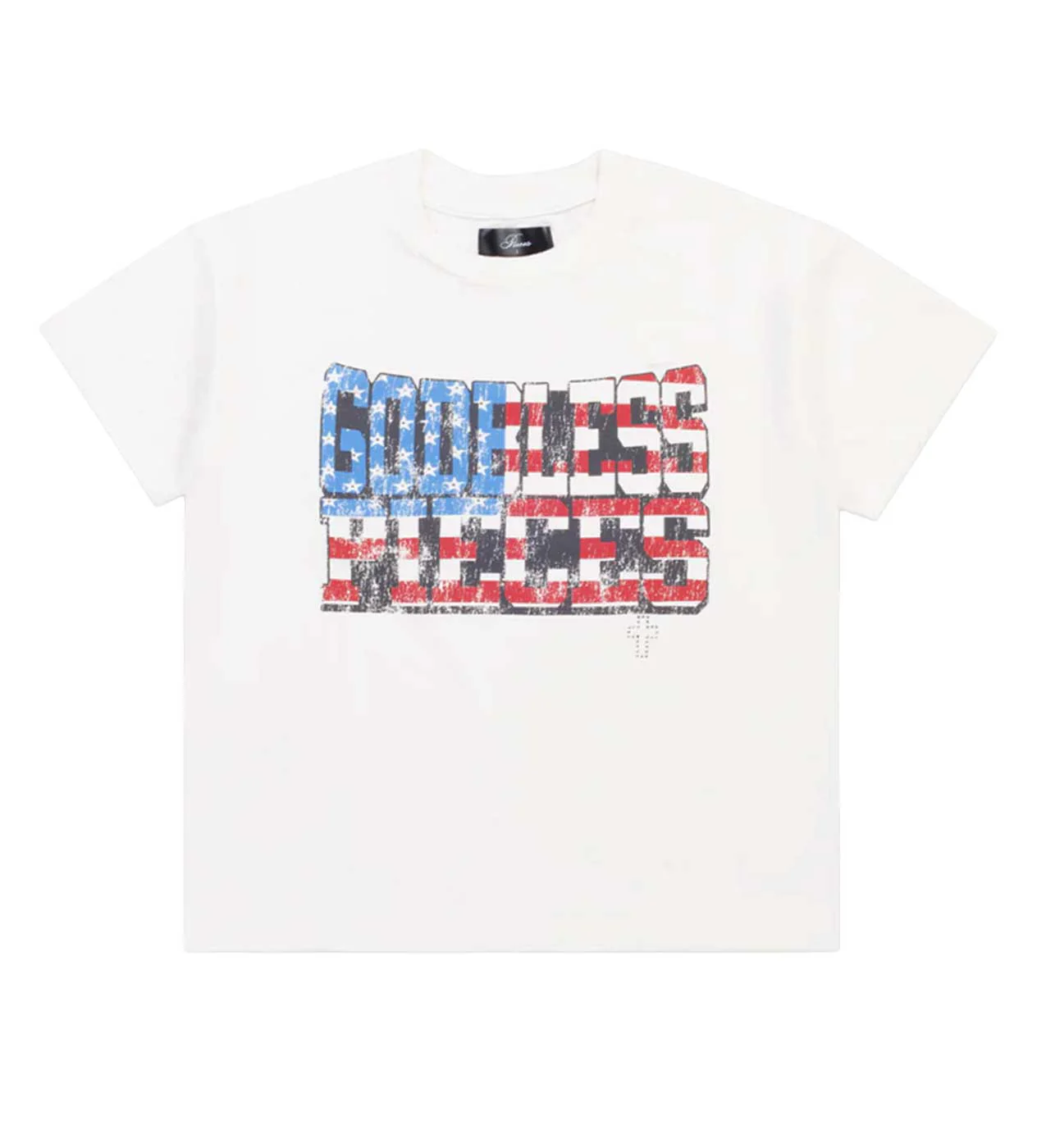 Pieces GPB Rhinestone Tee Off White