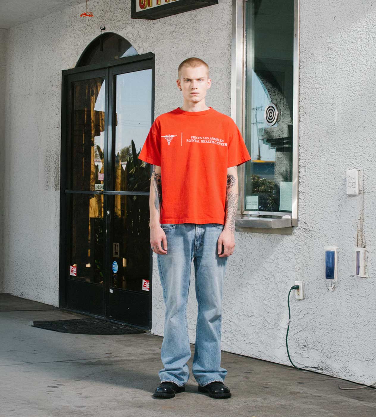 Pieces Mental Health Tee Vintage Red - Image 6