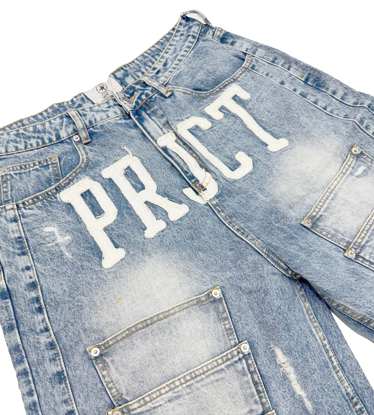 Project Capri Triple Pocket Jorts Light Blue - Image 3