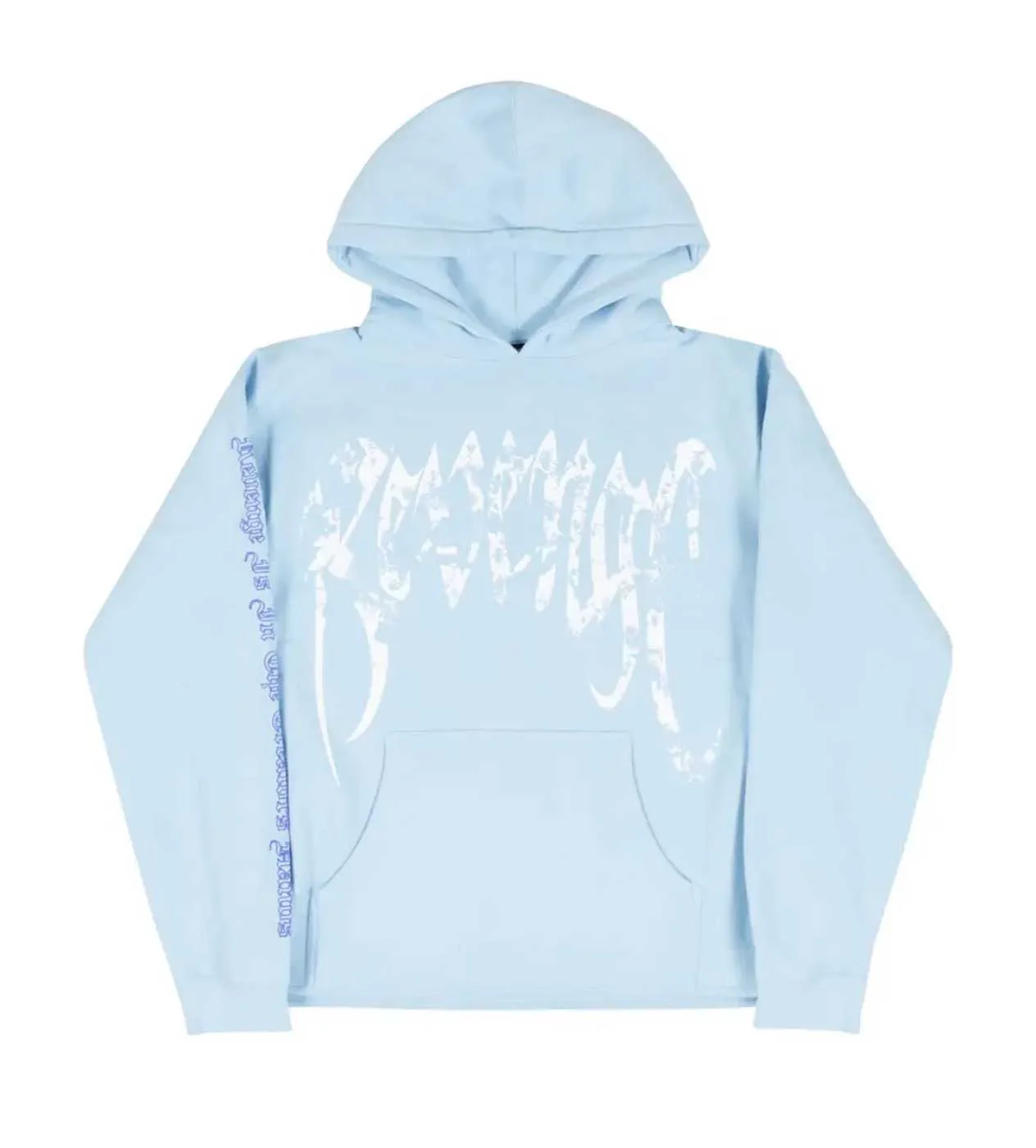 Revenge x Juice Wrld Collage Hoodie Light Blue