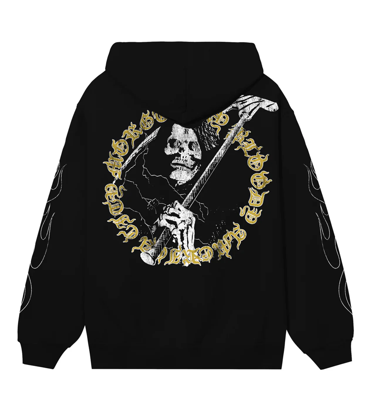 Revenge Grim Reaper Hoodie Black/Yellow - Image 2
