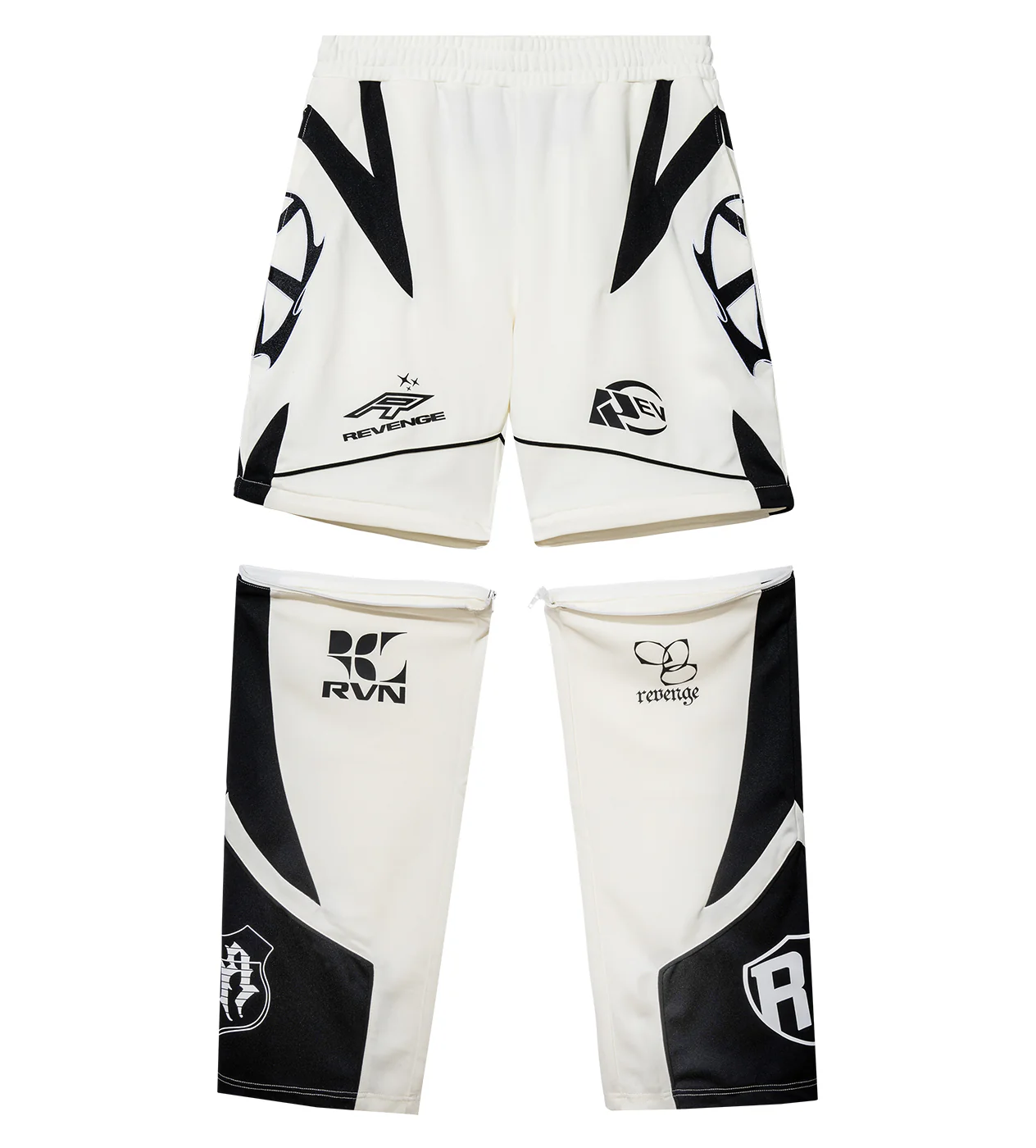 Revenge Racer Patch Convertible Pant Cream - Image 3