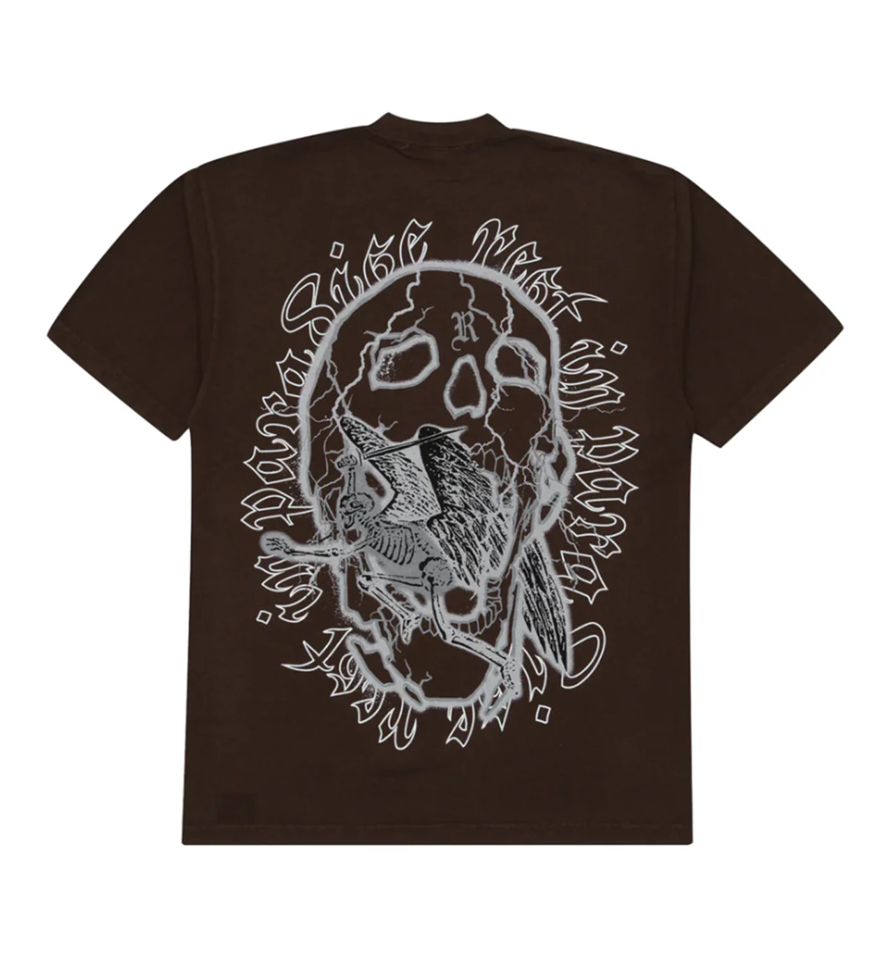 Revenge Skeleton Angel Tee Chocolate Brown - Image 2
