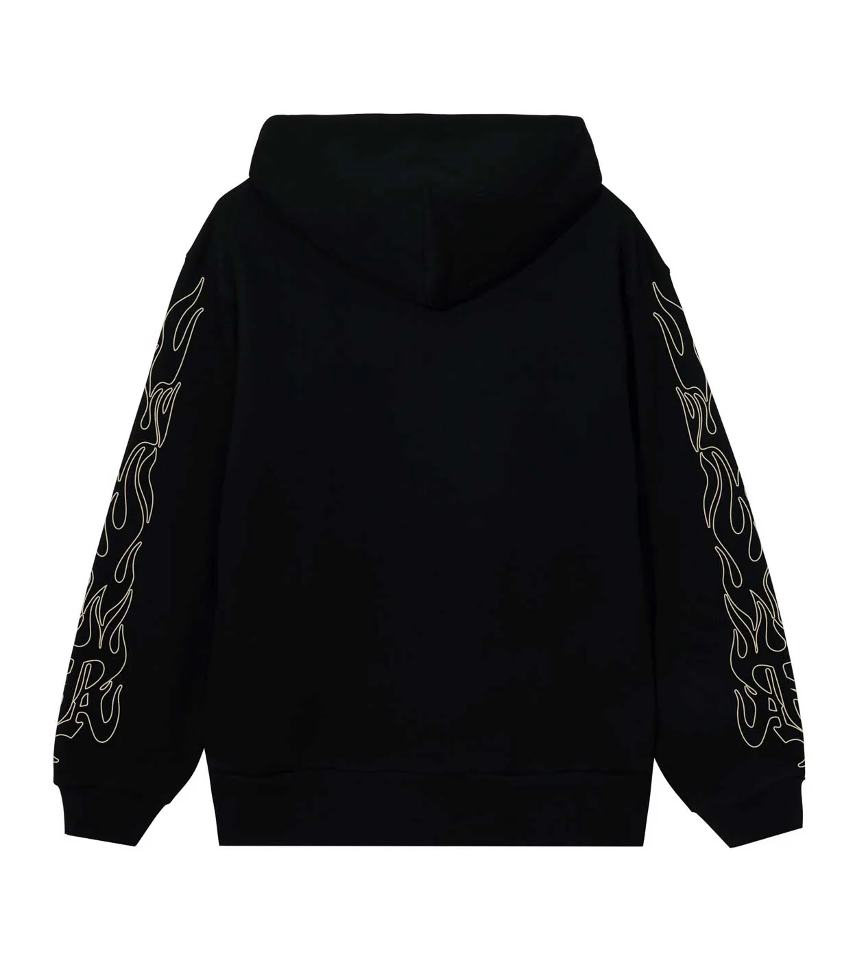 Revenge Skull Flame Hoodie Black - Image 2