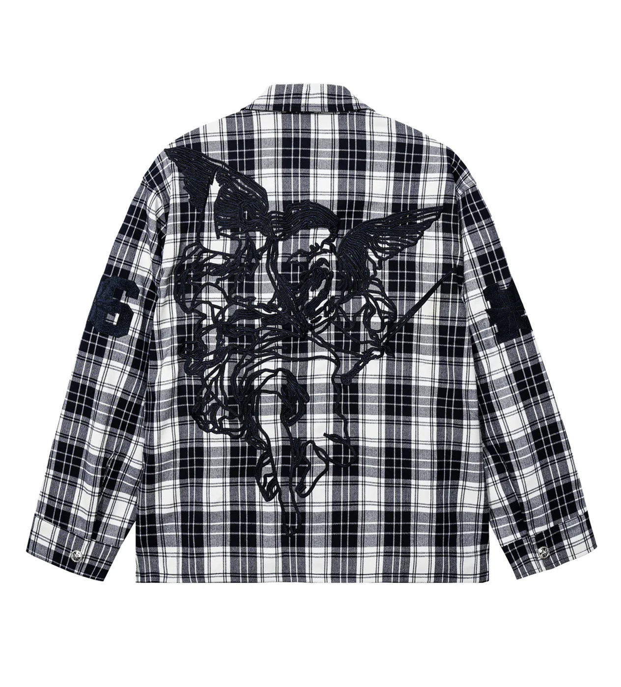 Revenge Valkyrie Embroidered Flannel Navy - Image 2