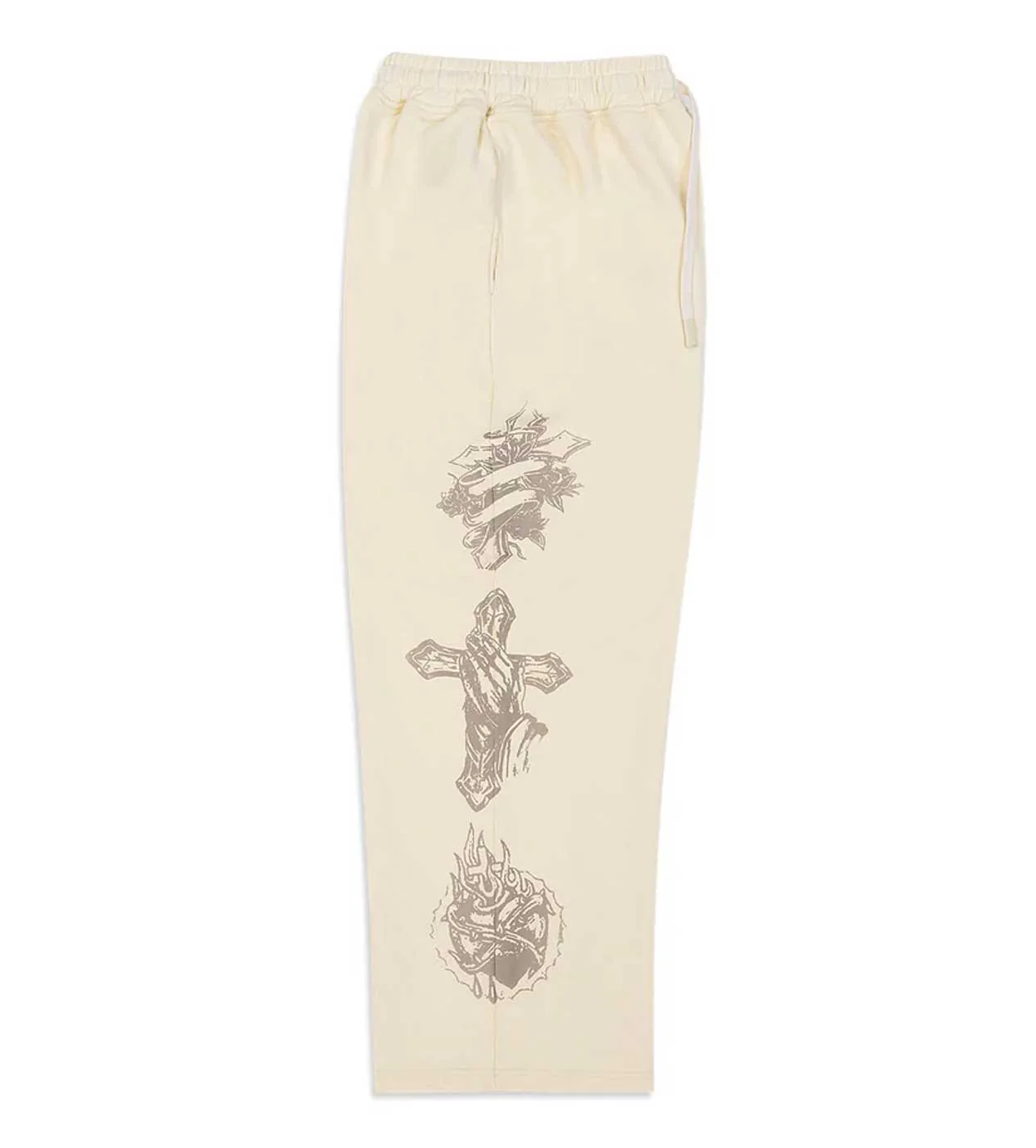 Righteous Tattoo Sweatpants Cream - Image 2