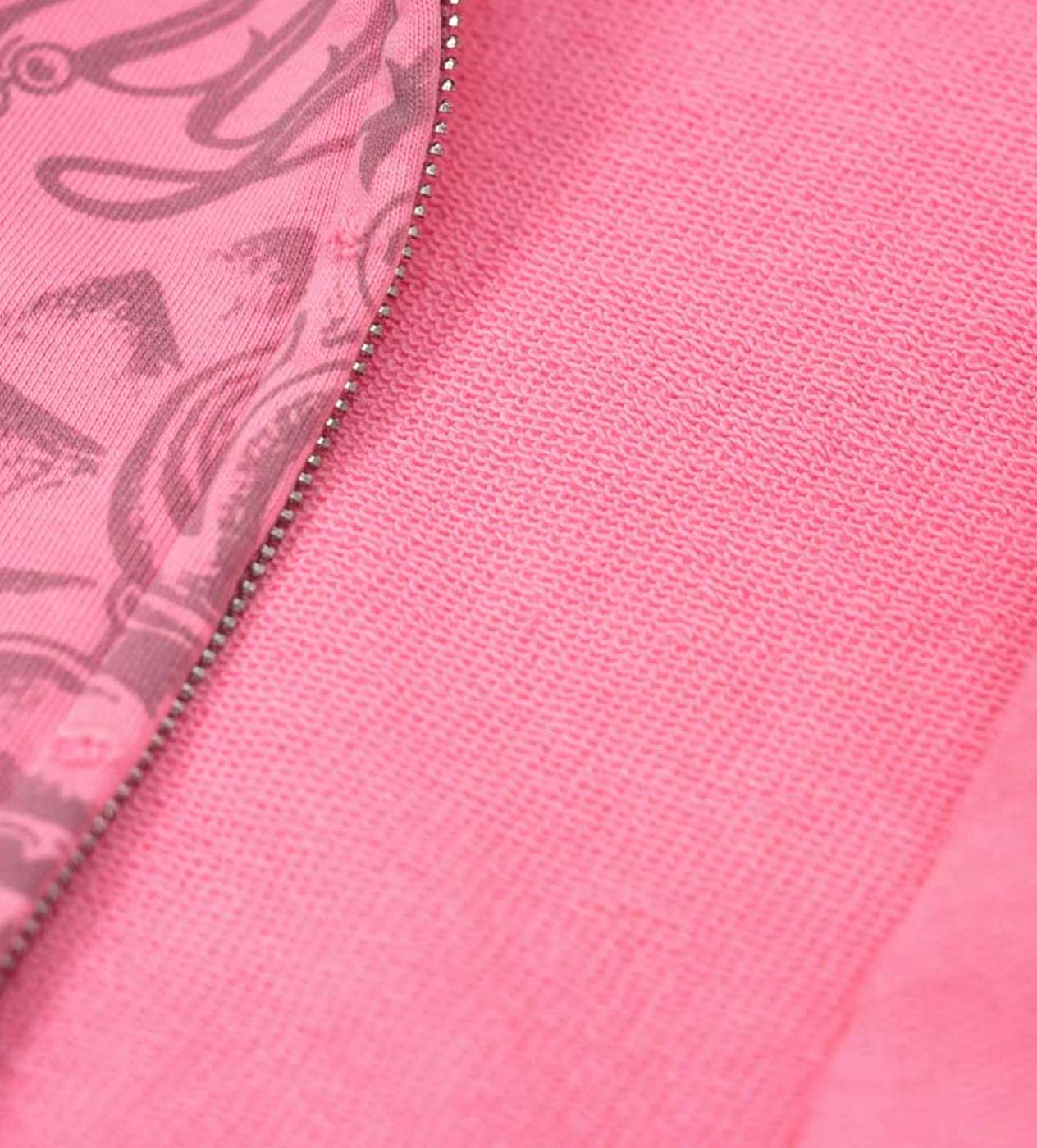 Righteous Tattoo Zip Up Hoodie Pink - Image 3
