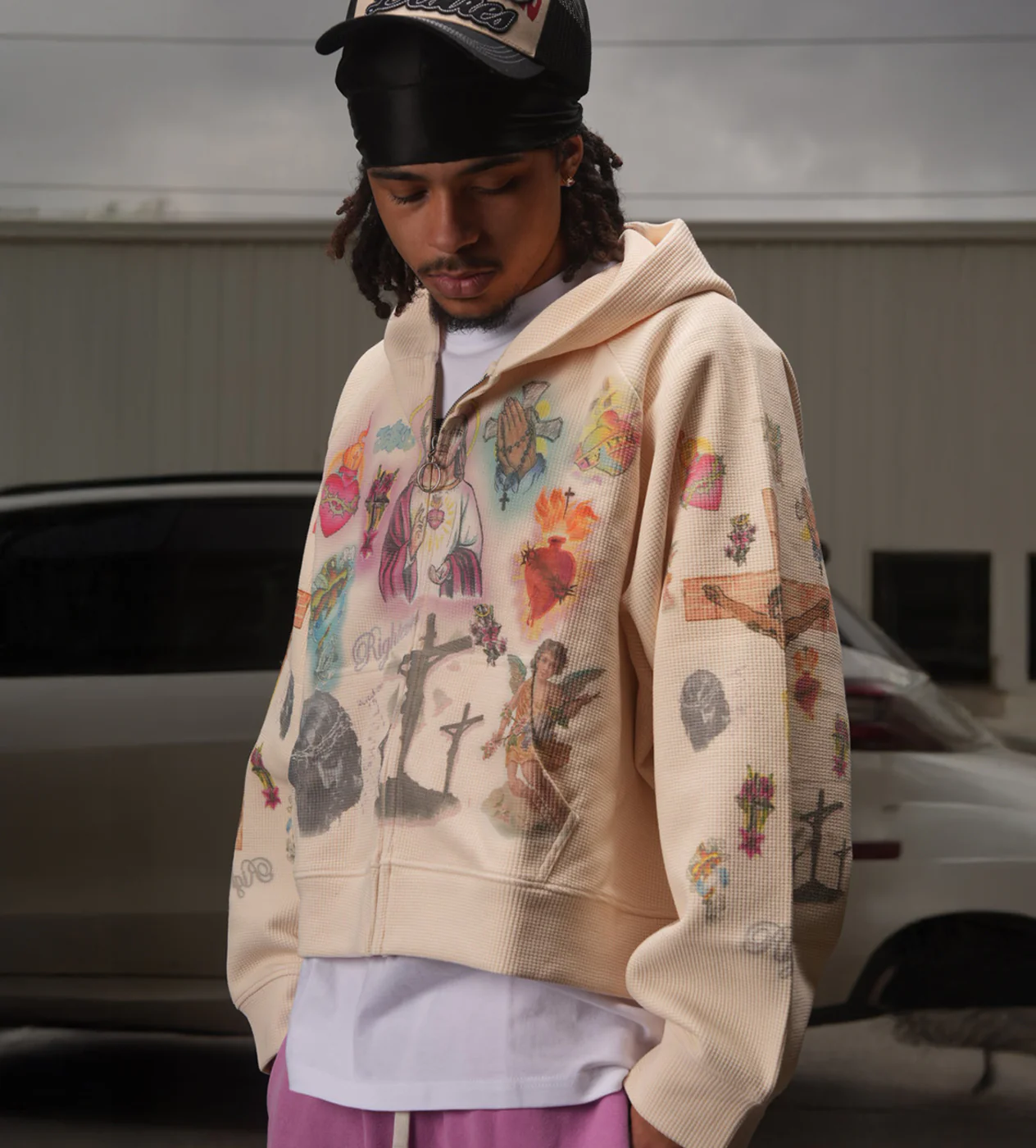 Righteous Ultimate Sacrifice Thermal Zip Up Cream - Image 2