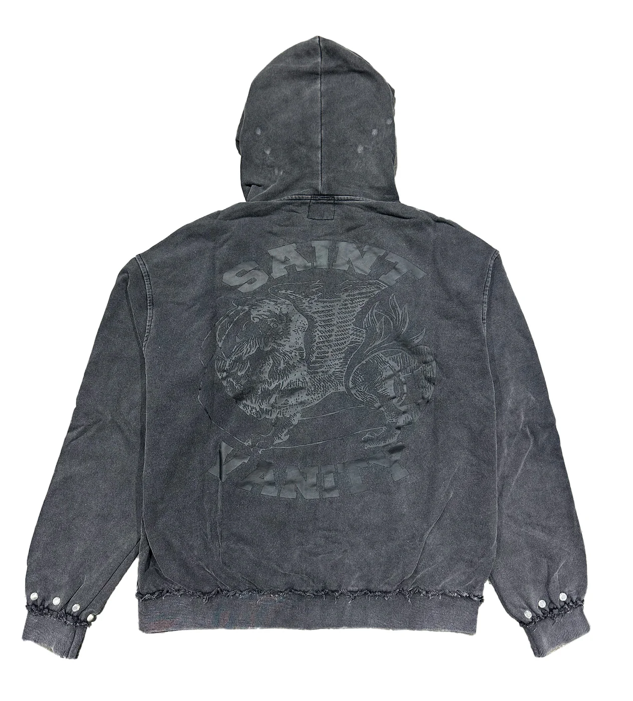 Saint Vanity Terry Zip Up Dark Grey - Image 2