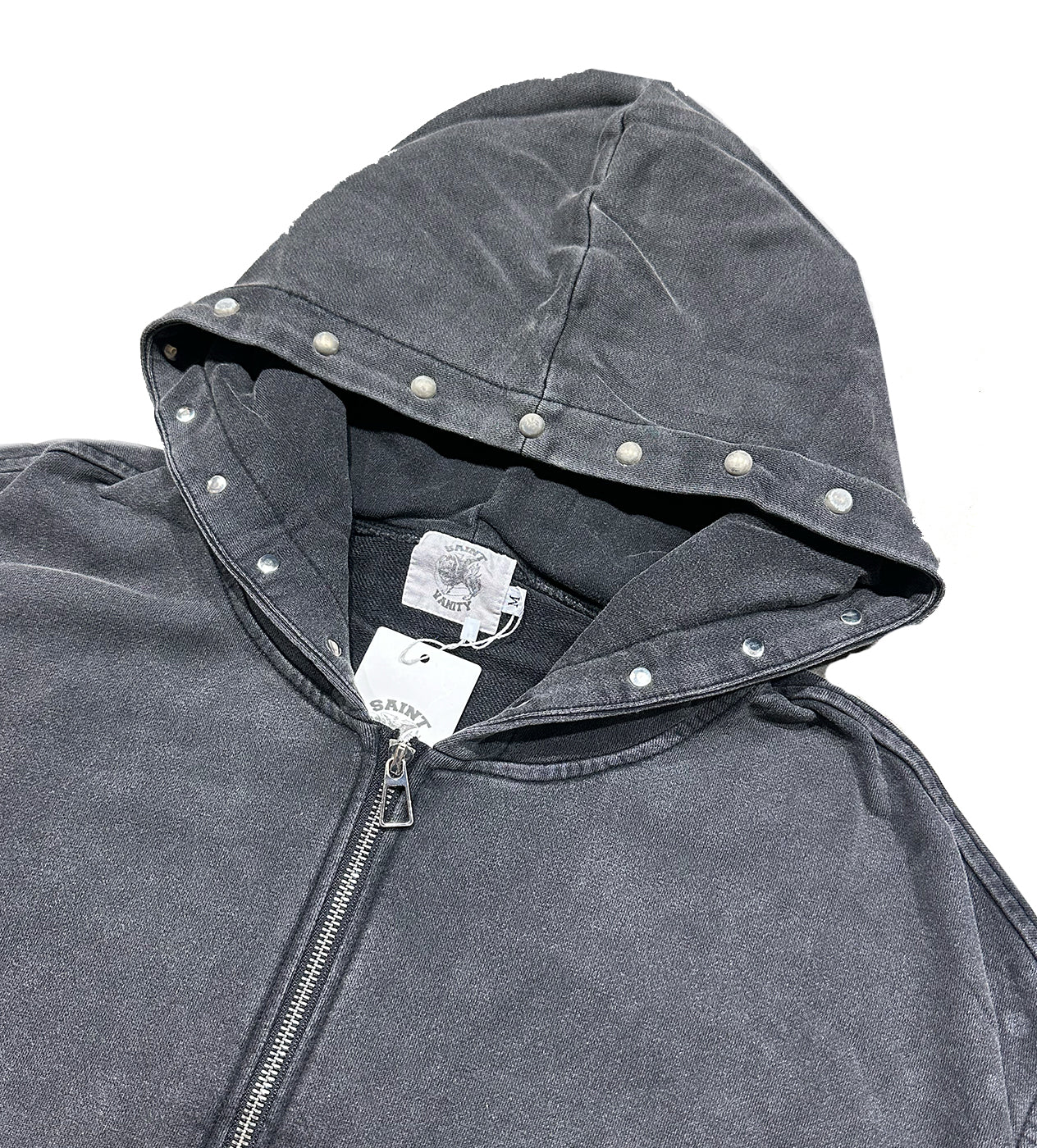 Saint Vanity Terry Zip Up Dark Grey - Image 3