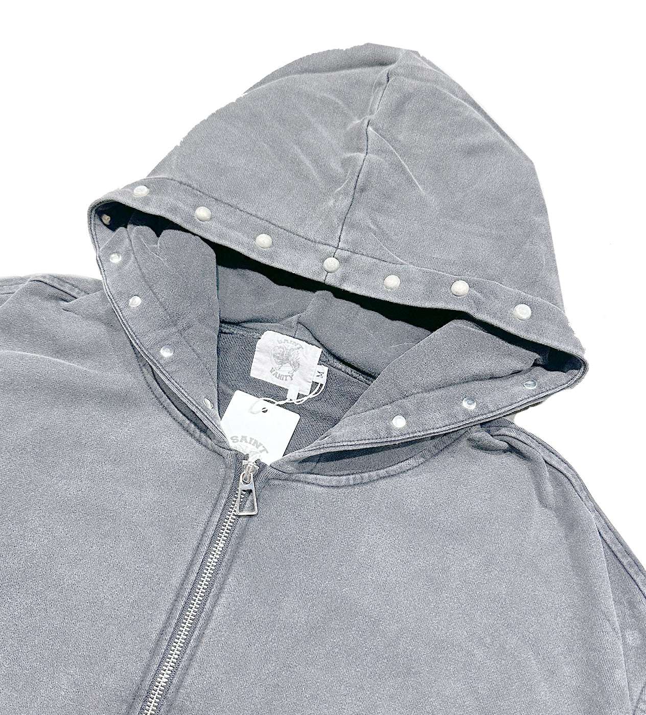 Saint Vanity Terry Zip Up Grey - Image 3