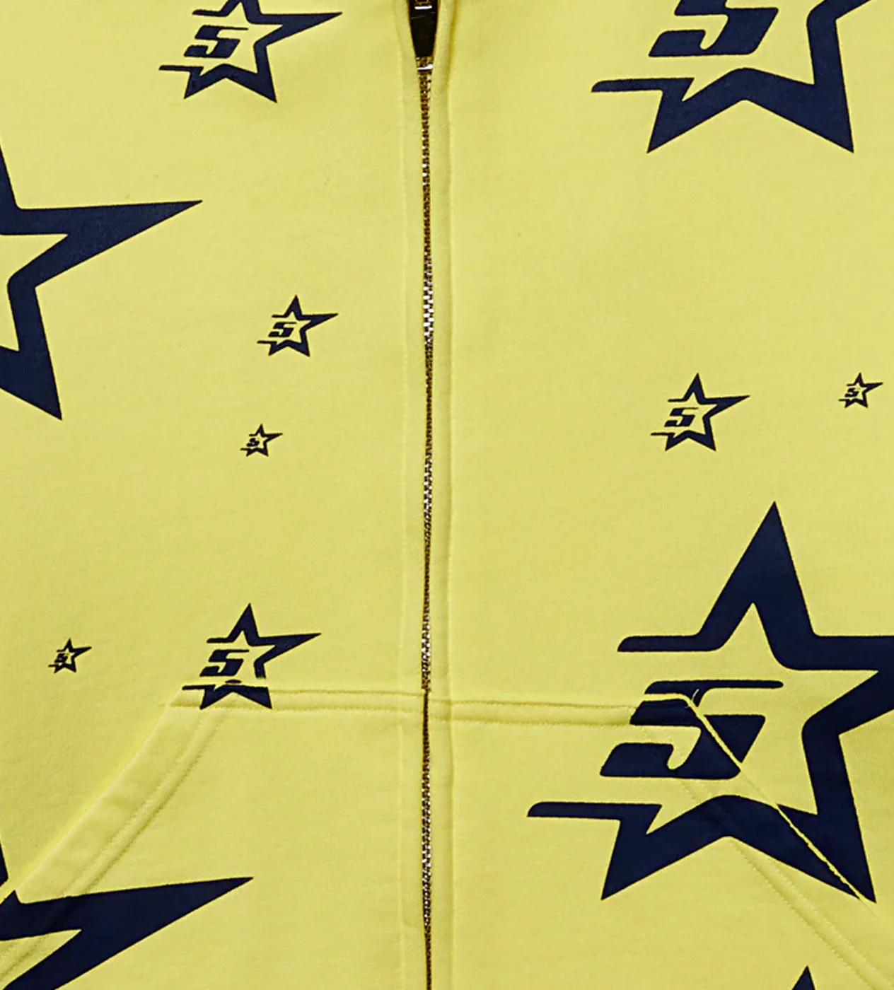 Sp5der 5star Double Layer Zip-Up Hoodie Yellow - Image 3