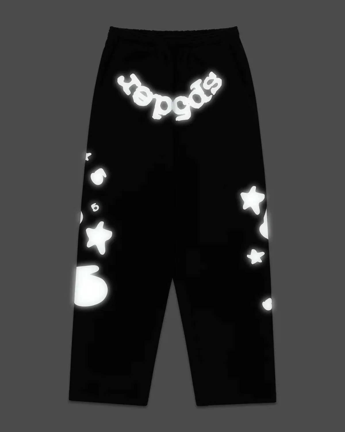 Sp5der Beluga 3M Reflective Sweatpants Black - Image 3