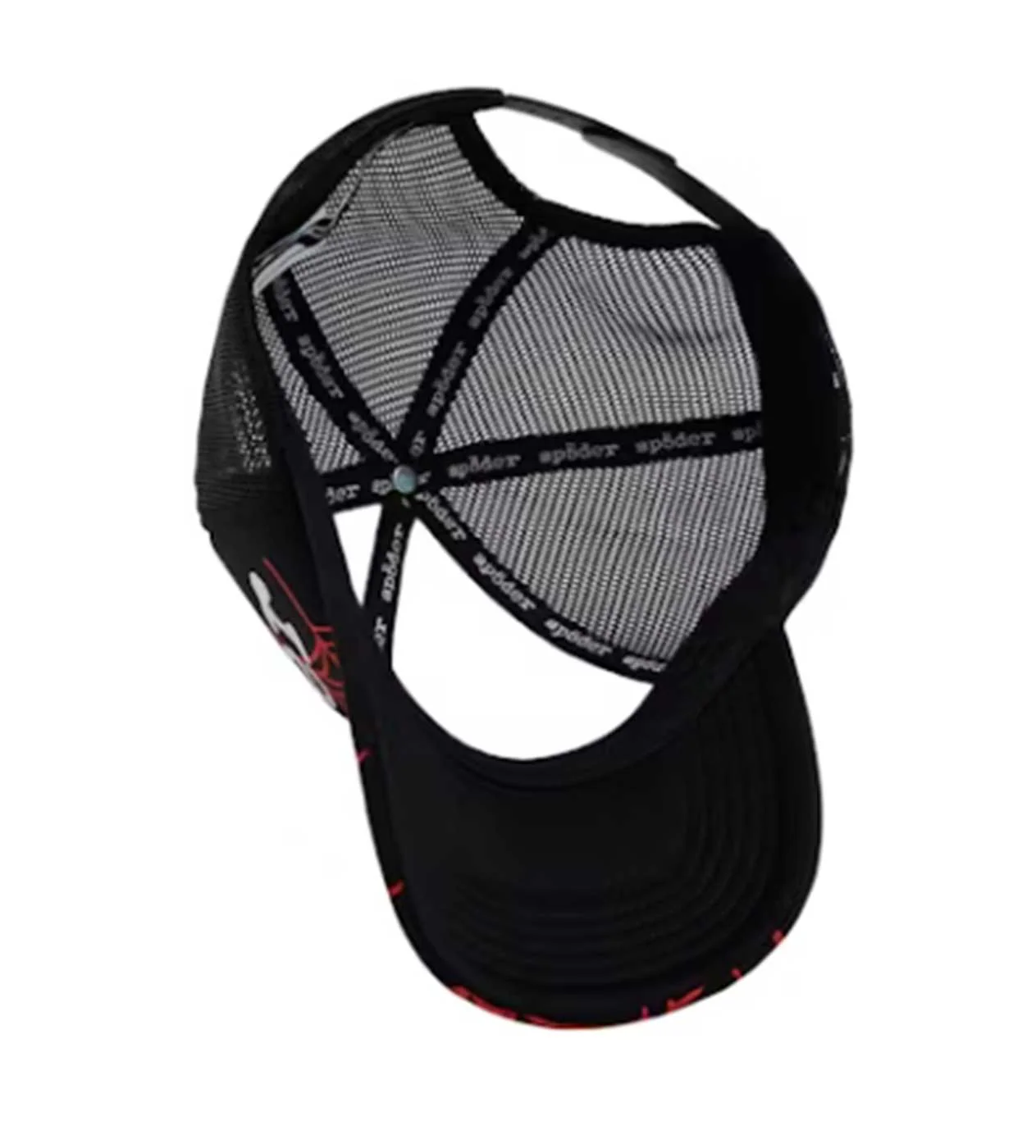 Sp5der OG Web v2 Trucker Hat Black/Red (Snapback) - Image 3