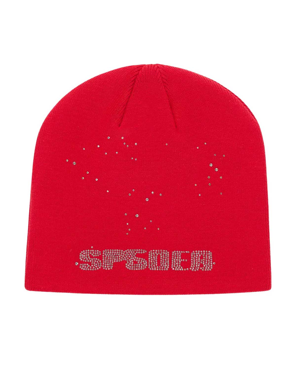 Sp5der Rhinestone Silk Skully Red - Image 2