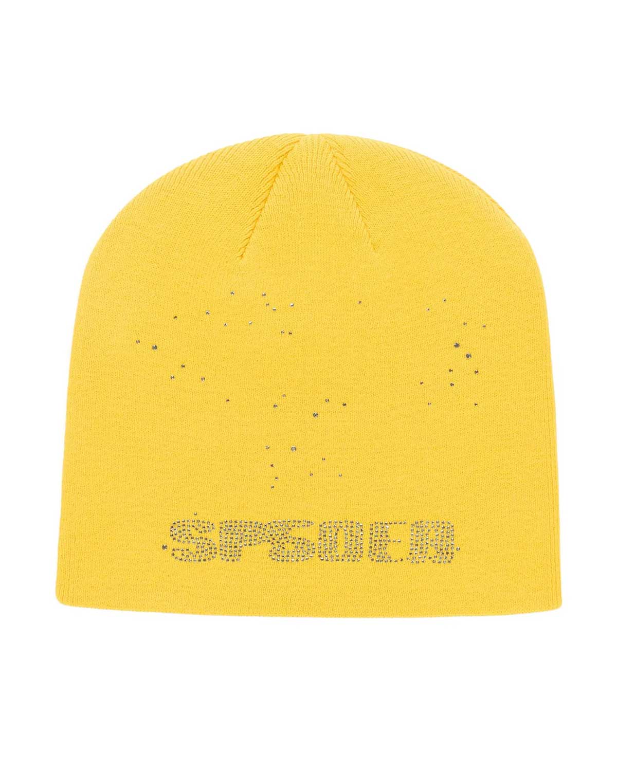 Sp5der Rhinestone Silk Skully Yellow - Image 2