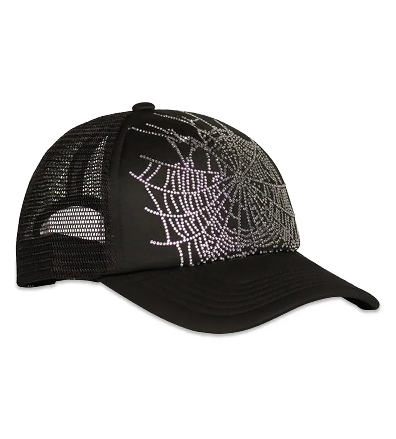 Sp5der Rhinestone Web Hat Black - Image 2
