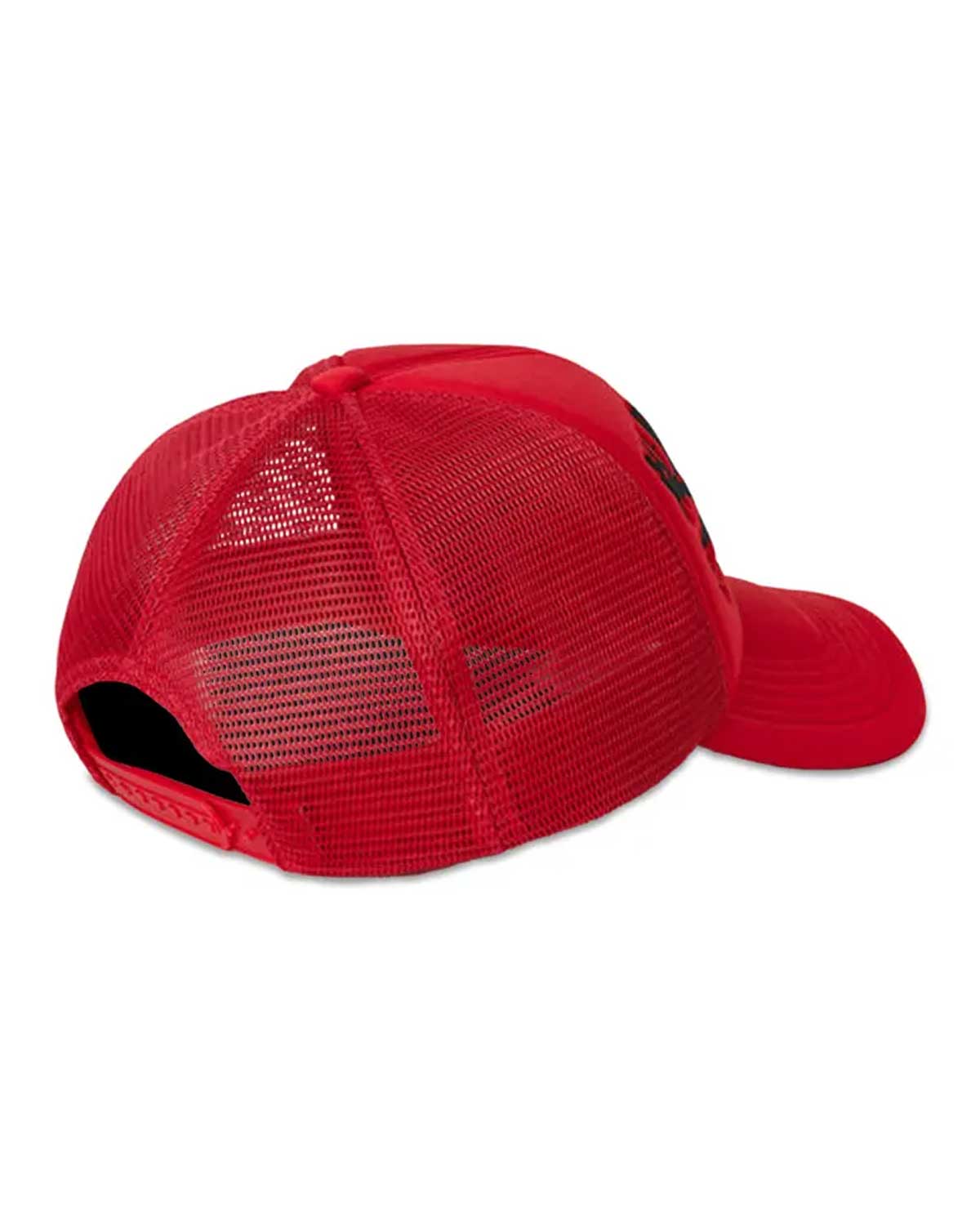 Sp5der Worldwide Silk Web Bank Trucker Hat Red/Black - Image 2