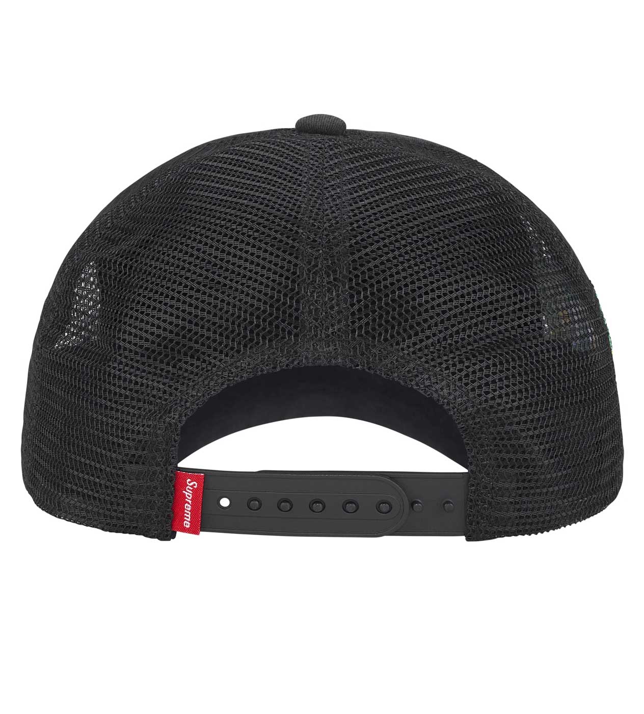 Supreme Big Crest Mesh 6-Panel Hat Black - Image 3