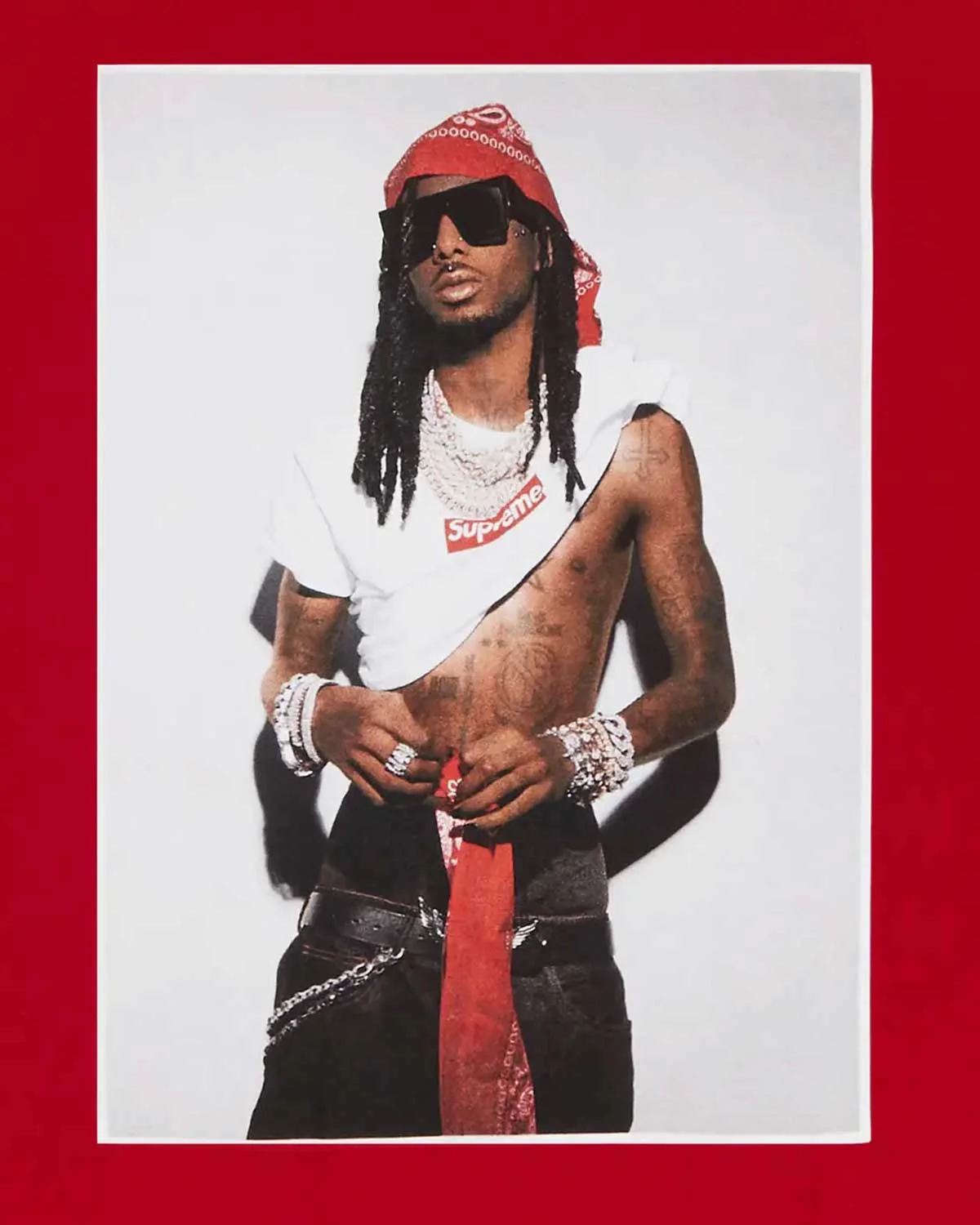 Supreme Playboi Carti Photo Tee Red - Image 2