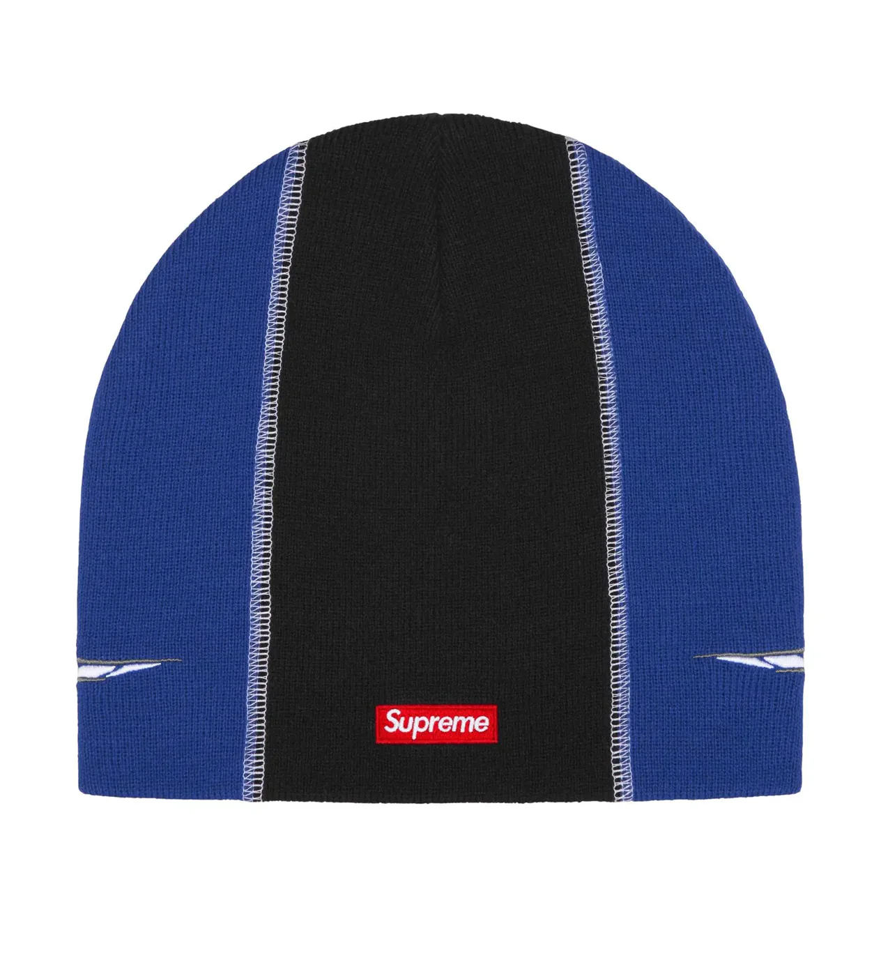 Supreme Racing Panel Beanie Navy/Black - Image 2