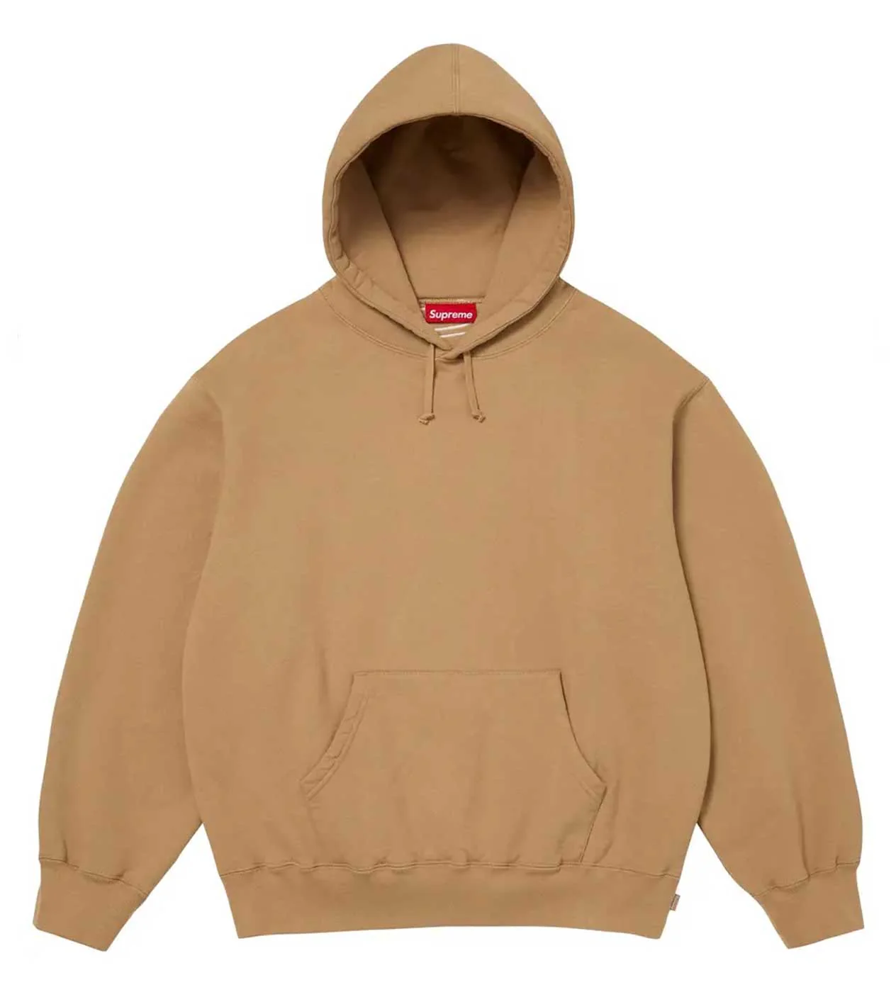 Supreme Satin Applique Hoodie Tan - Image 2