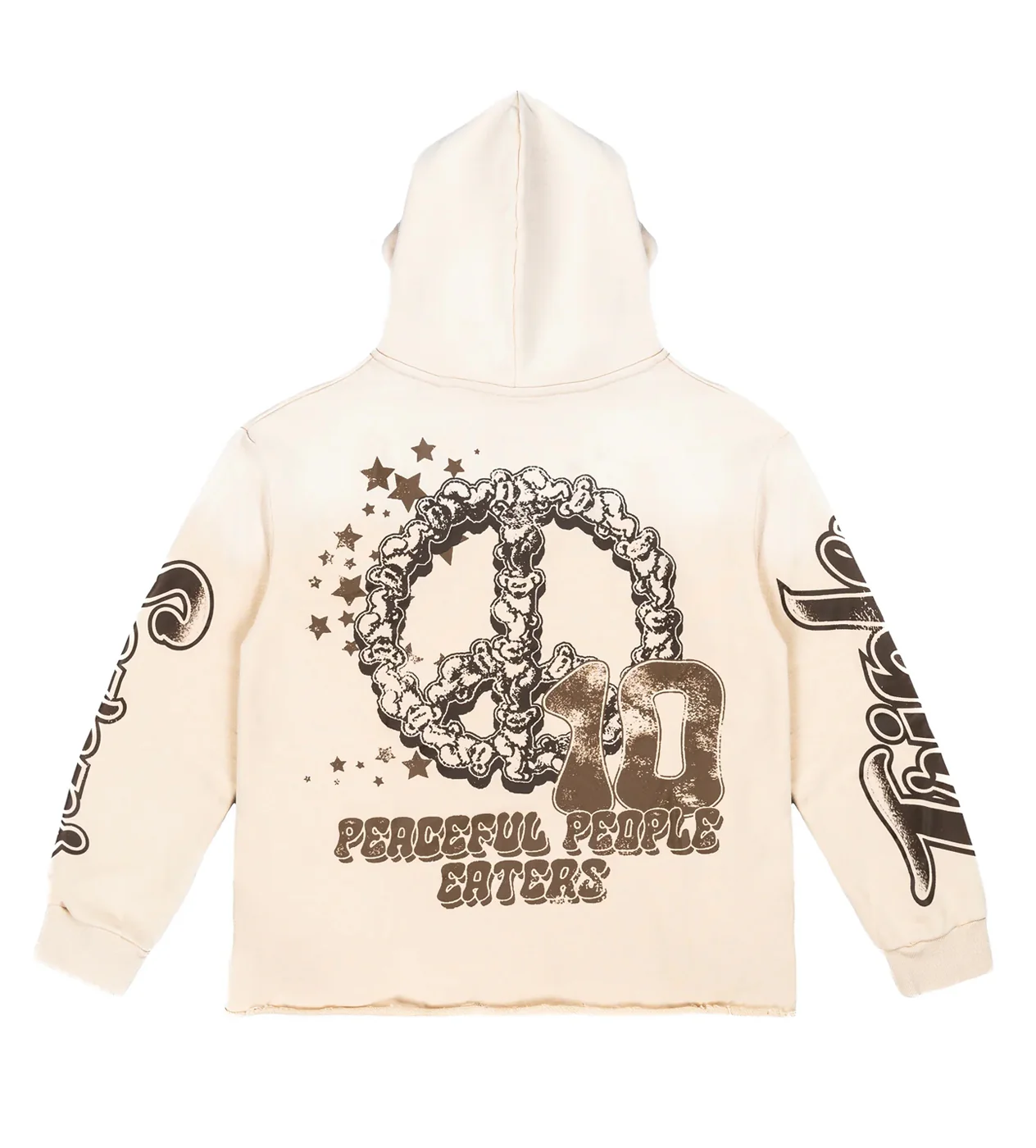 Triple Sevens All Star Hoodie Cream/Brown - Image 2