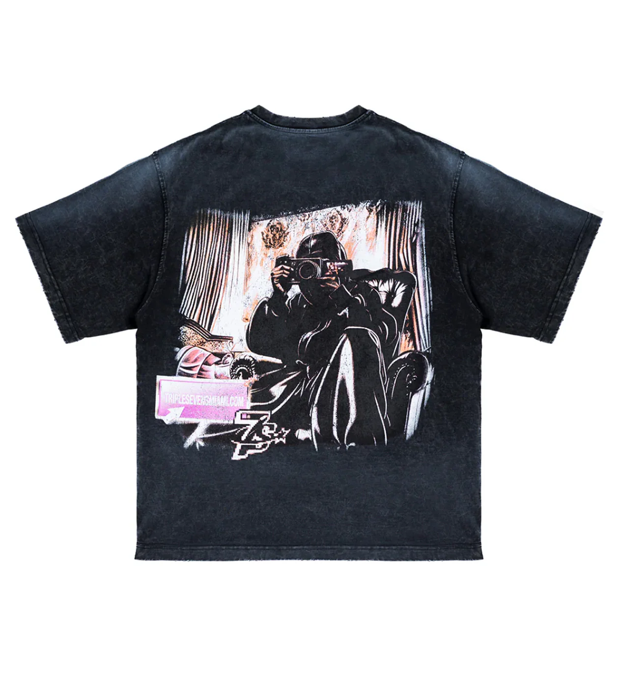 Triple Sevens Filmstar Tee Black - Image 2