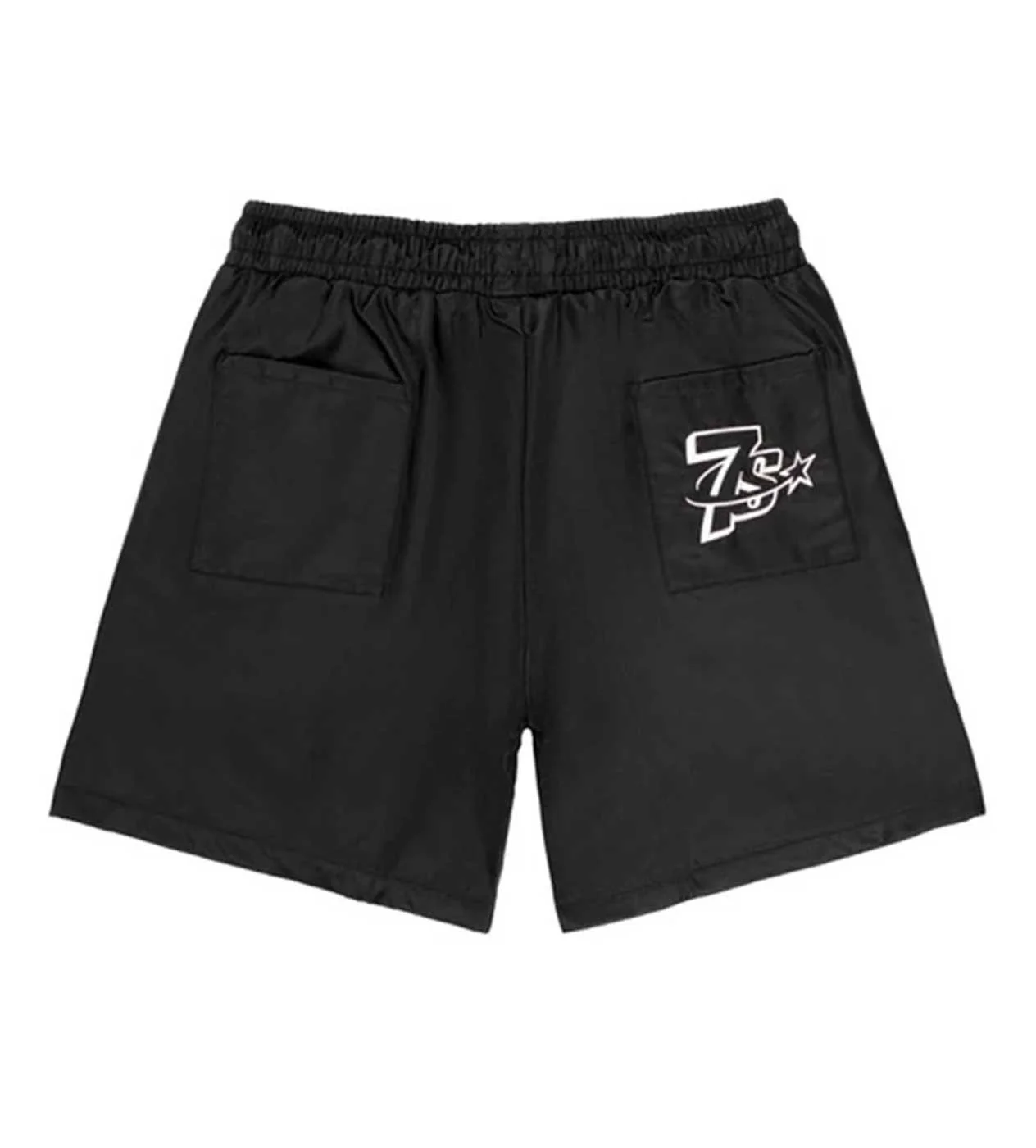 Triple Sevens Nylon Button Shorts Black - Image 2