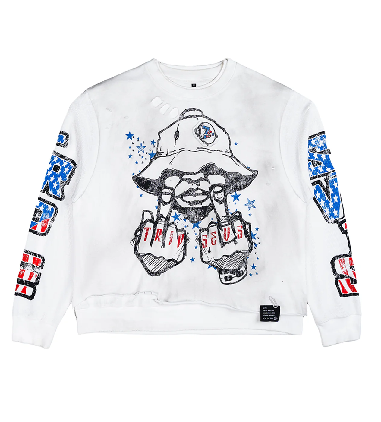 Triple Sevens Trade War L/S Tee White