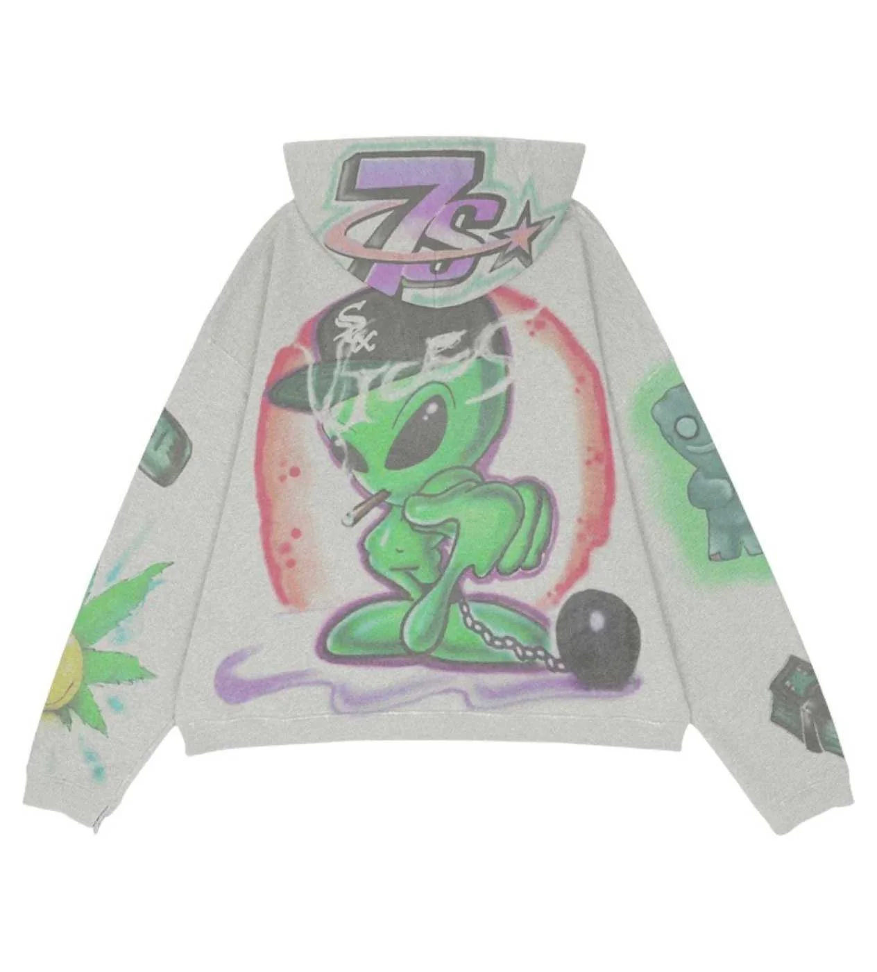Triple Sevens Vices Hoodie Grey - Image 2