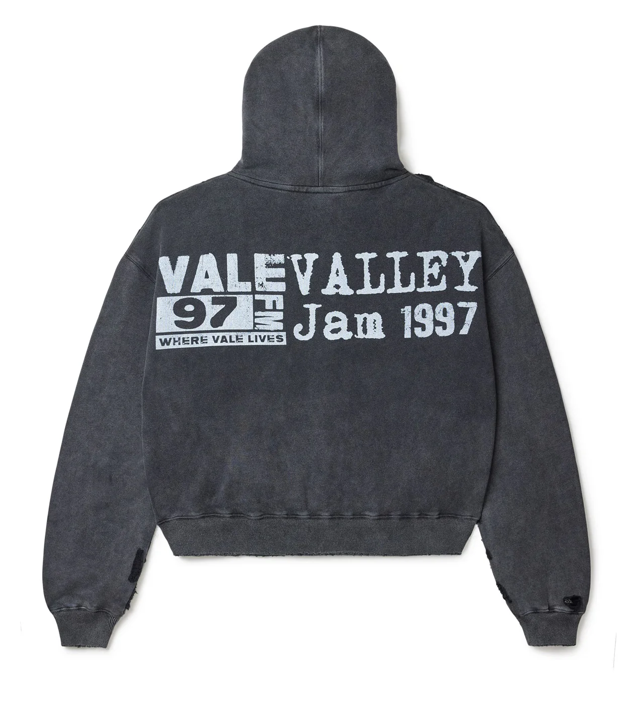 Vale Forever Big Chain Bejeweled Hoodie Black - Image 2