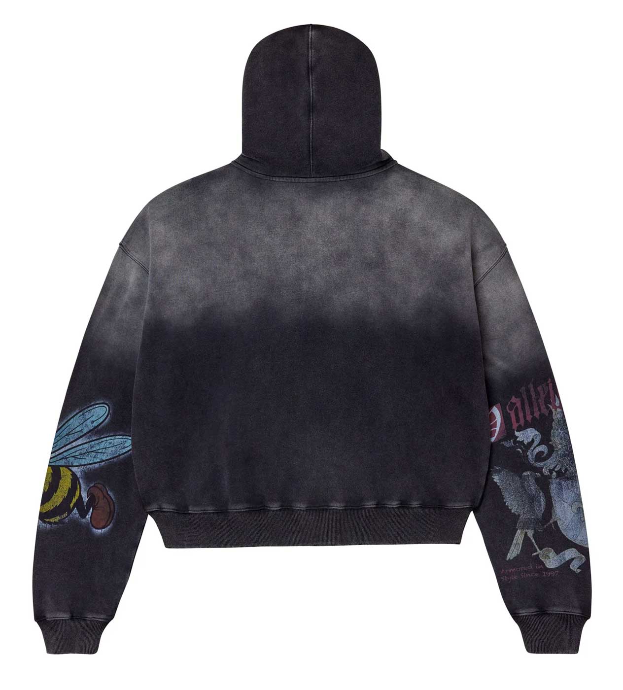 Vale Forever Blasted Zip Up Hoodie Black - Image 2