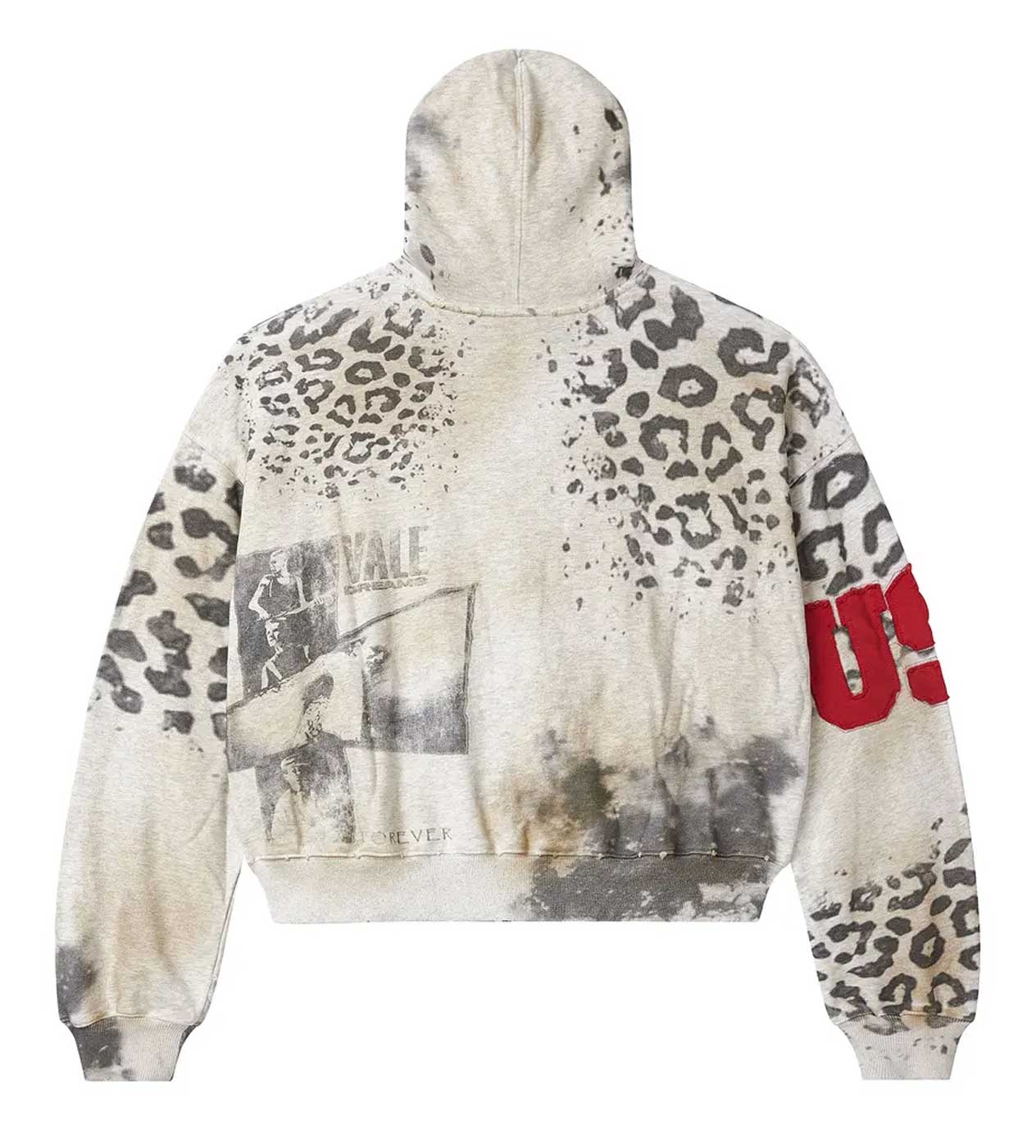 Vale Forever Cheetah Zip Up Hoodie Grey - Image 2