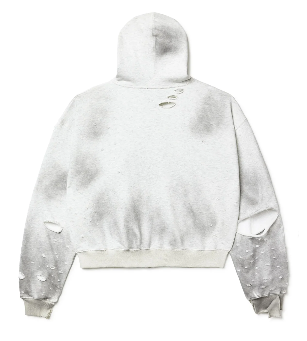 Vale Forever Destroyer Zip Up Hoodie Grey - Image 2