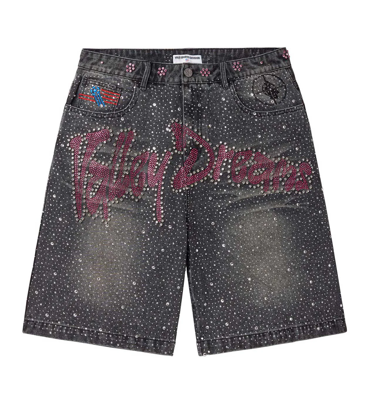 Vale Forever Iced Out Jorts Black