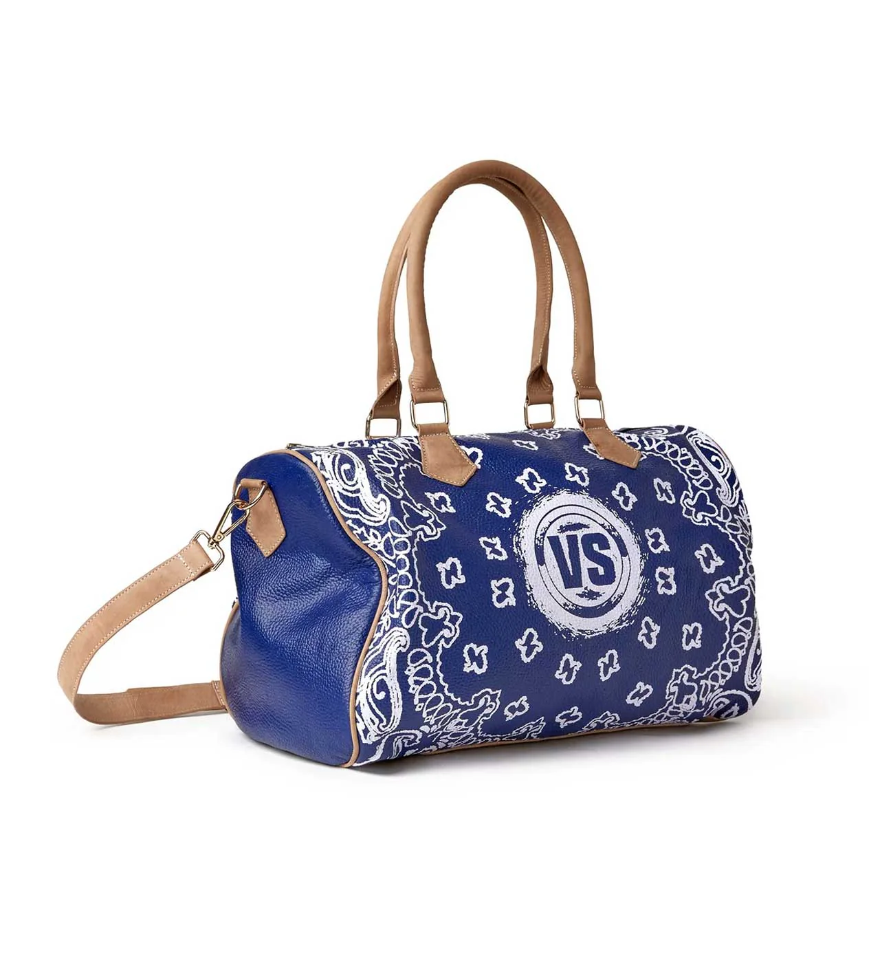 Vale Forever Leather Duffle Bag Navy - Image 2