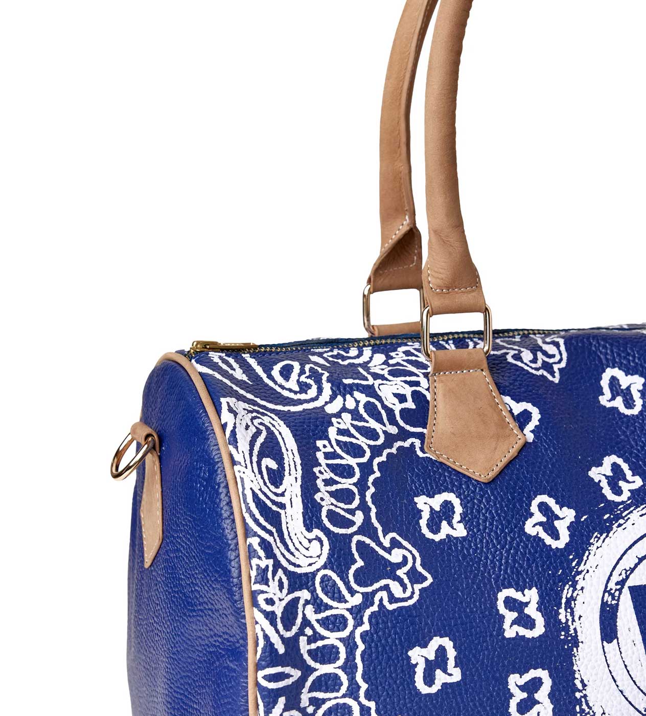 Vale Forever Leather Duffle Bag Navy - Image 3