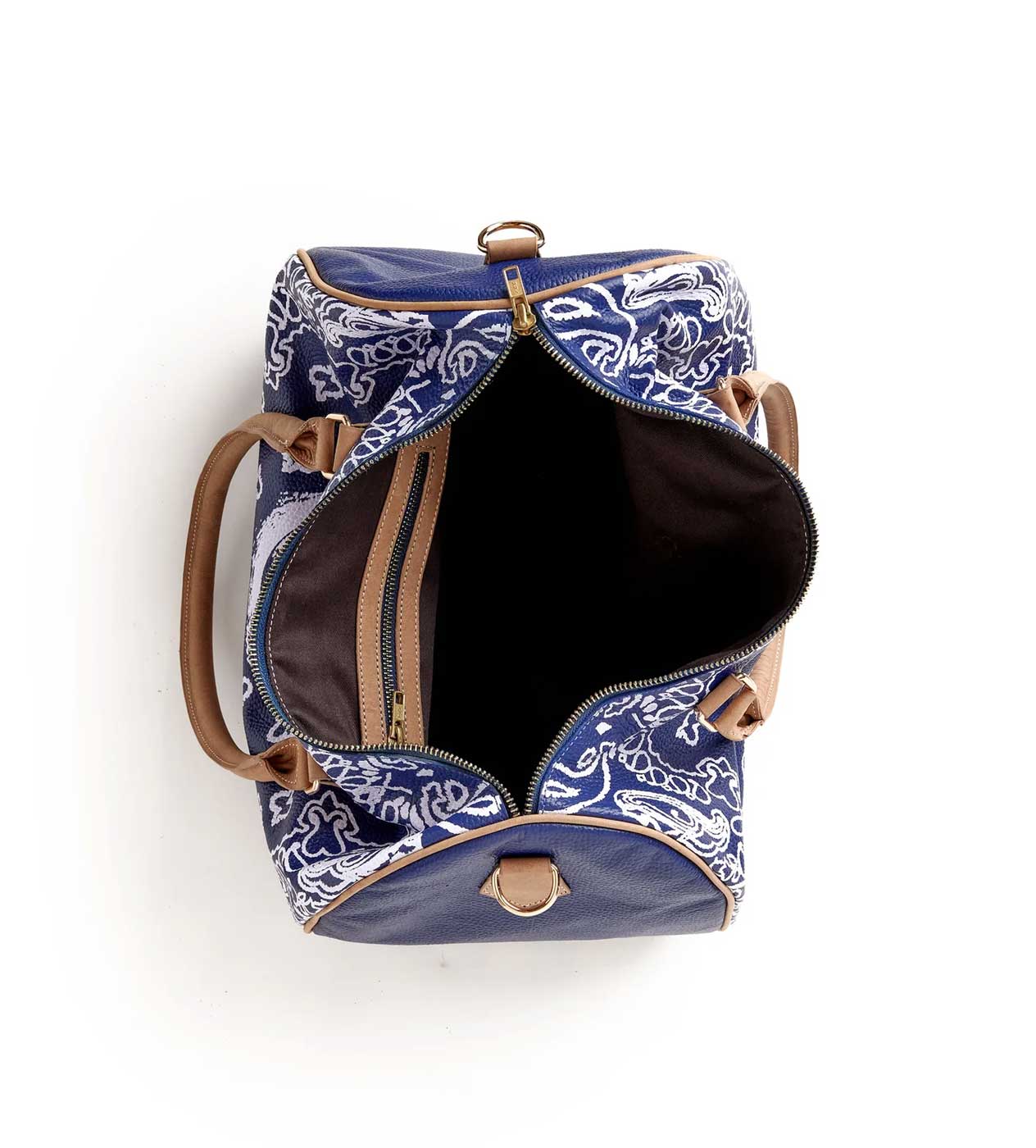 Vale Forever Leather Duffle Bag Navy - Image 4