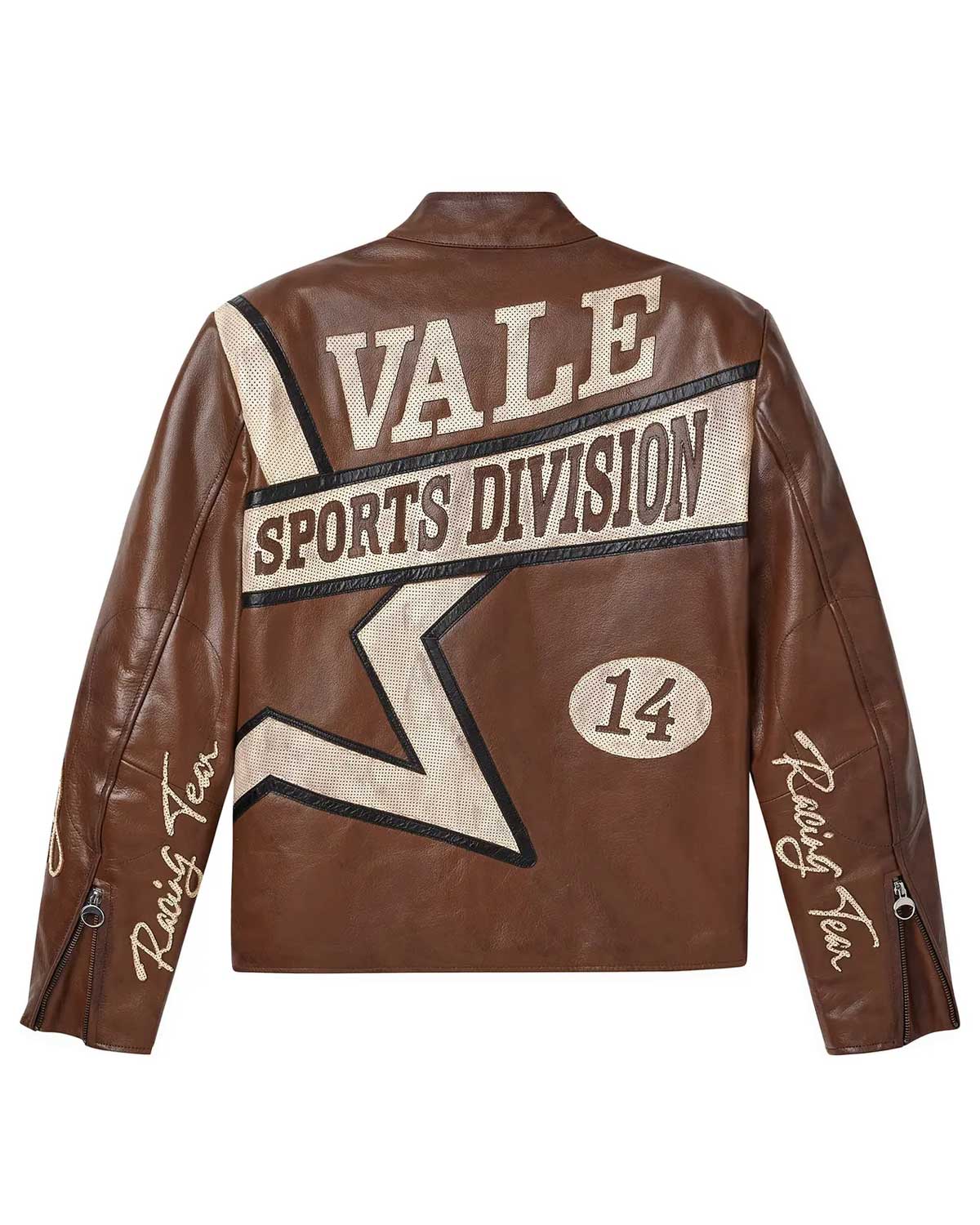 Vale Forever Machiatio Motocroxxx Leather Jacket Brown - Image 2